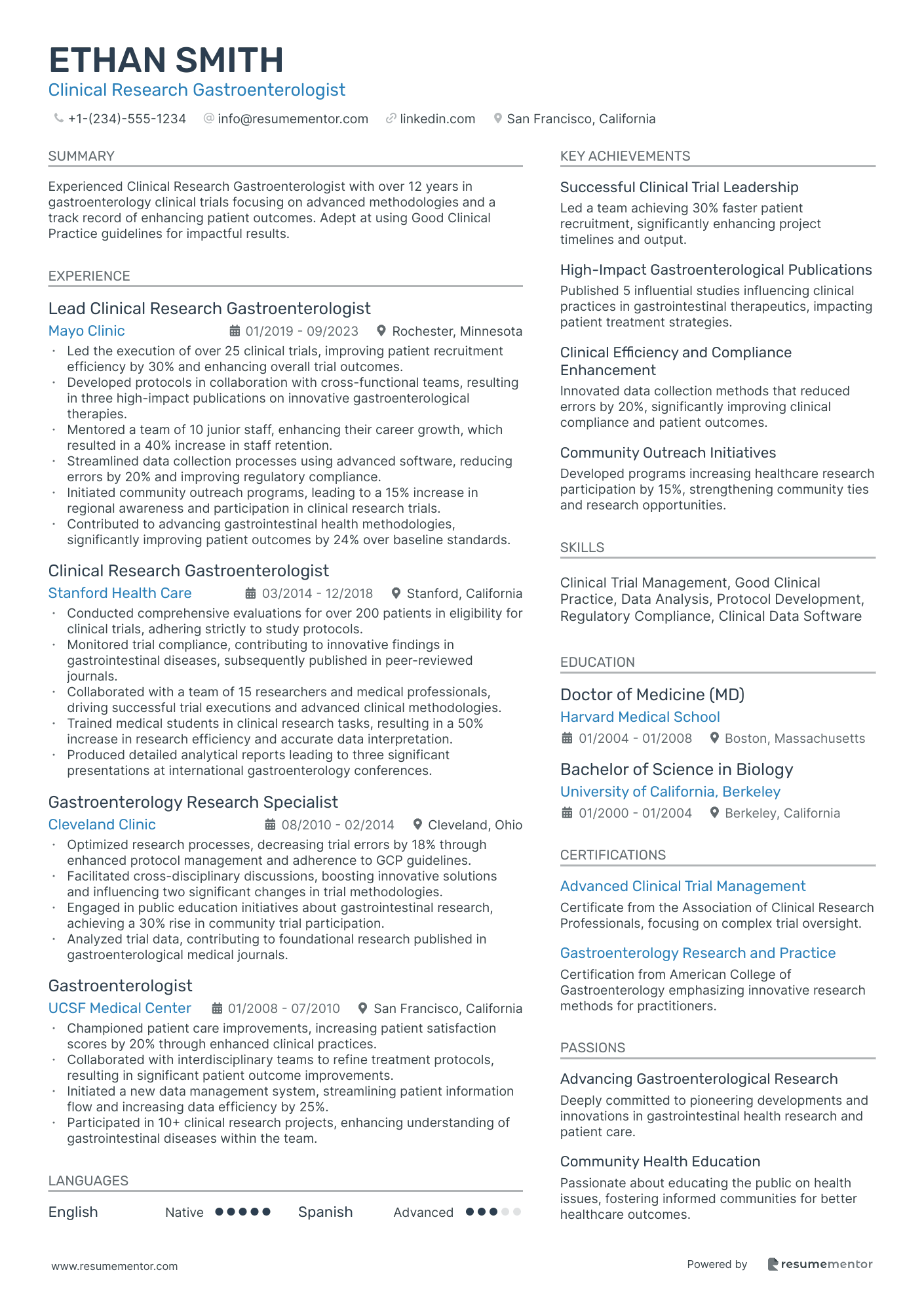 Clinical Research Gastroenterologist