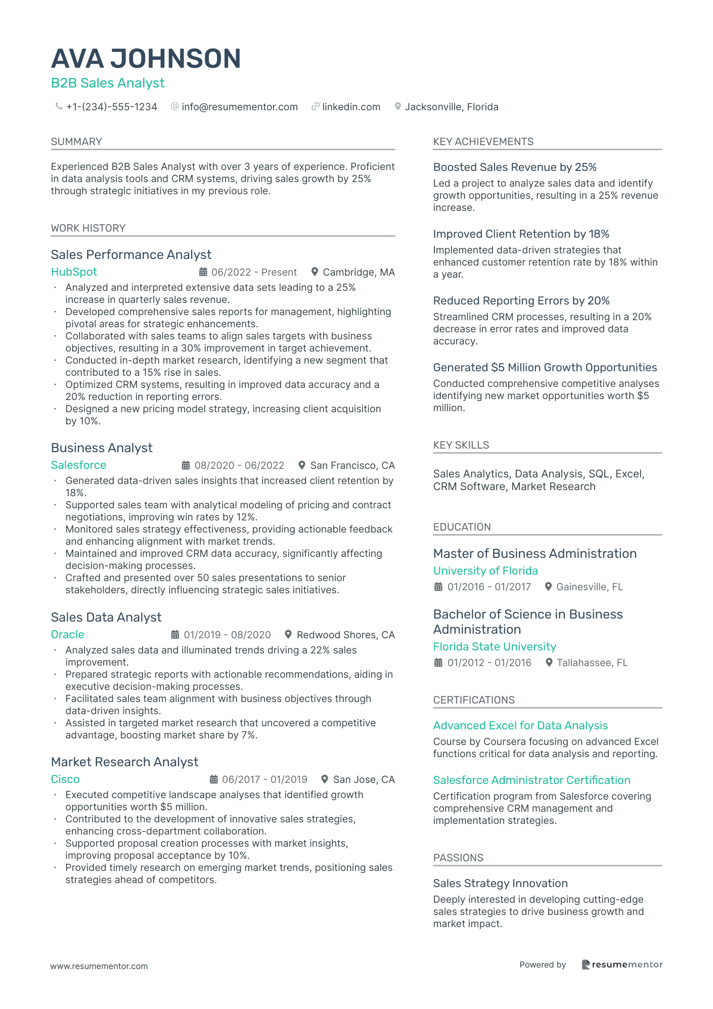 B2B Sales Analyst