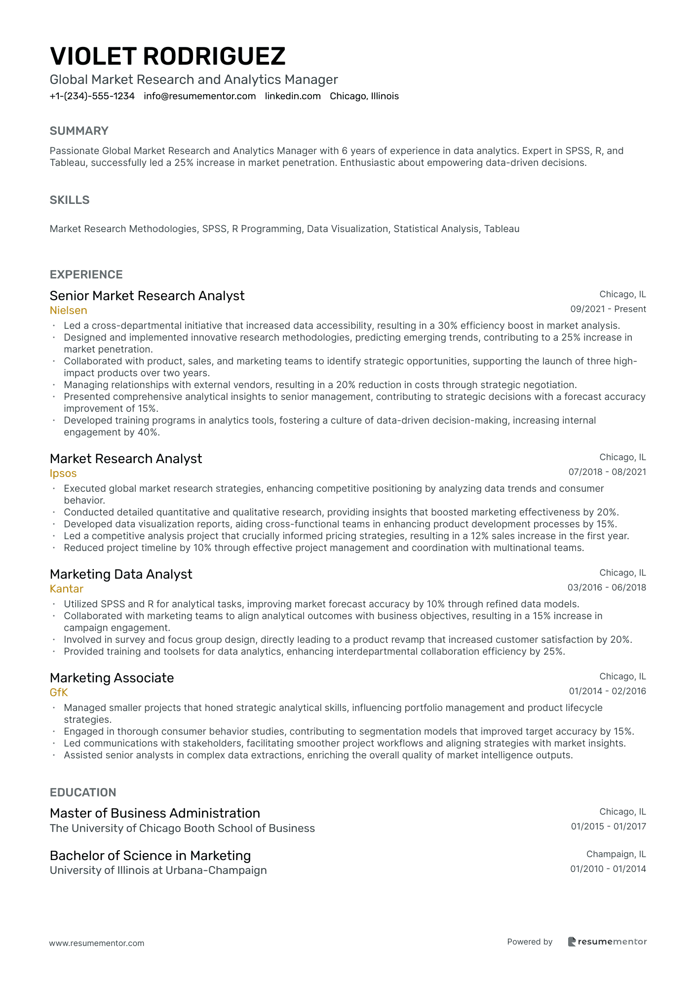 Global Market Research and Analytics Manager