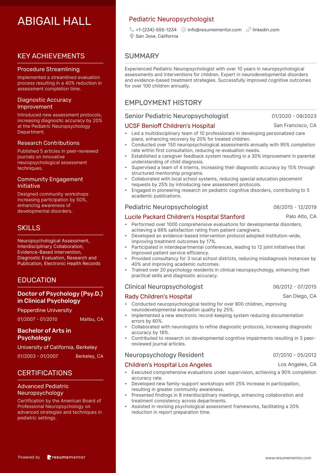 Pediatric Neuropsychologist