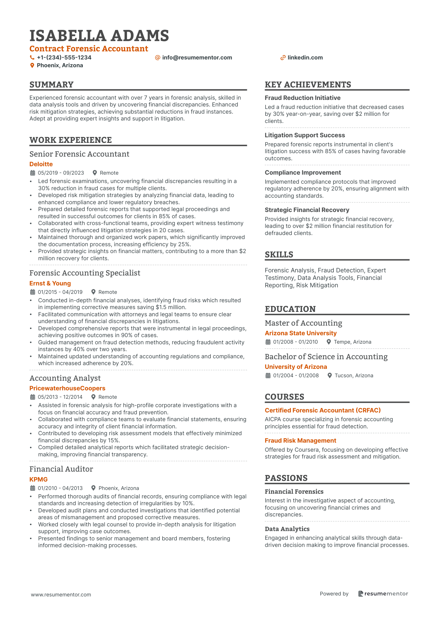 Contract Forensic Accountant