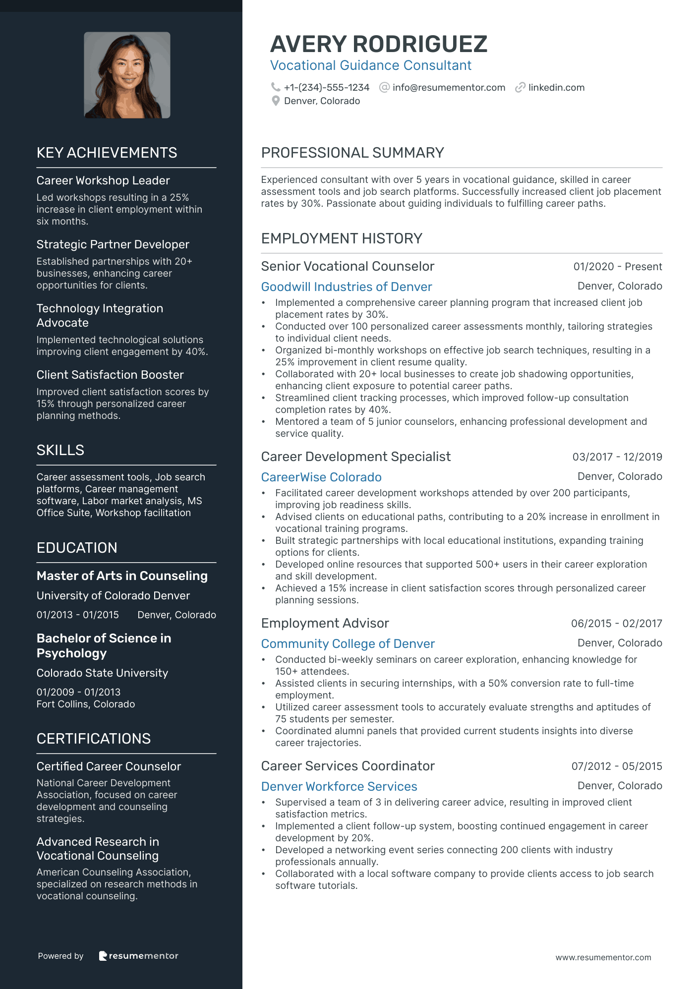Vocational Guidance Consultant