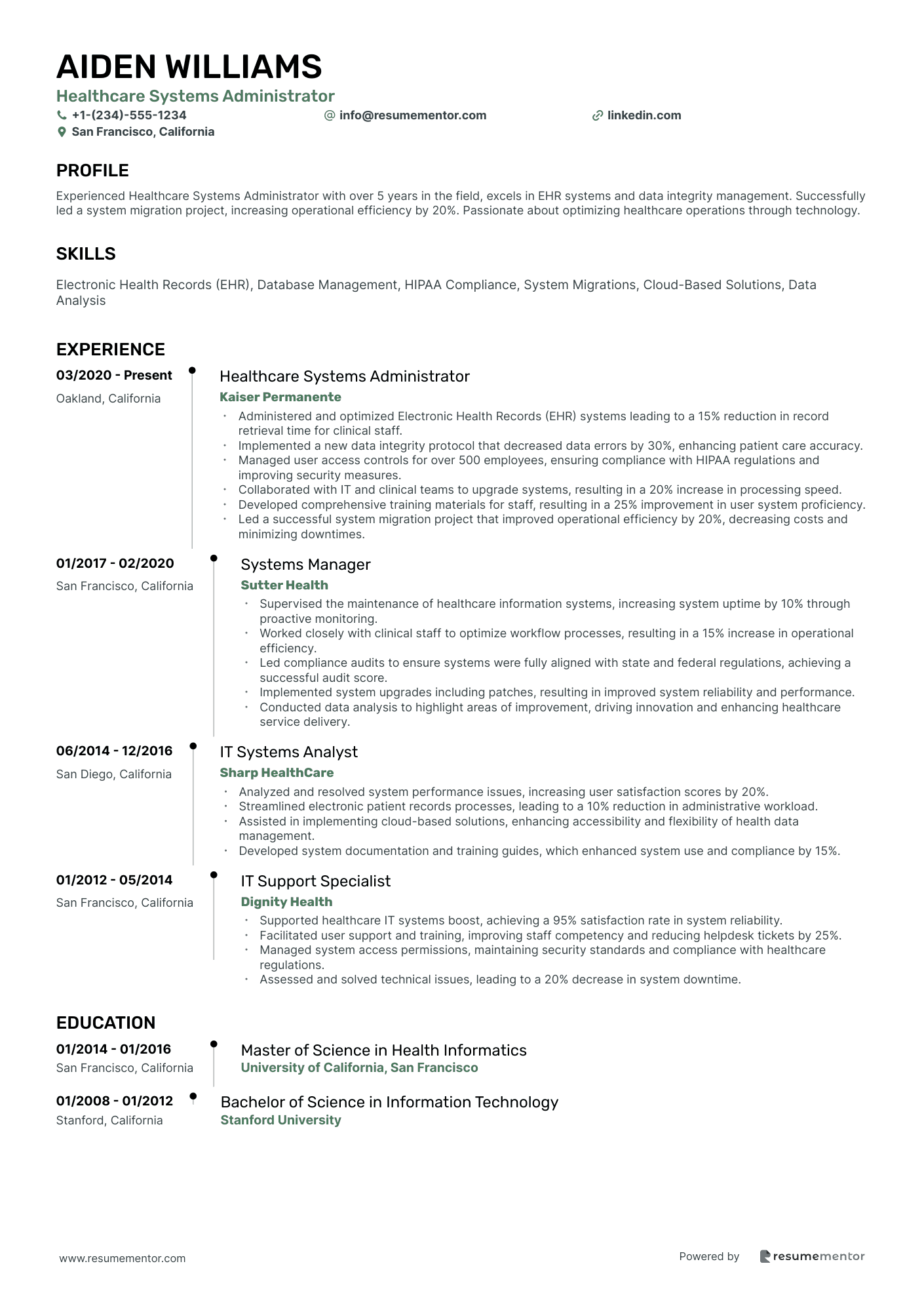 Healthcare Systems Administrator