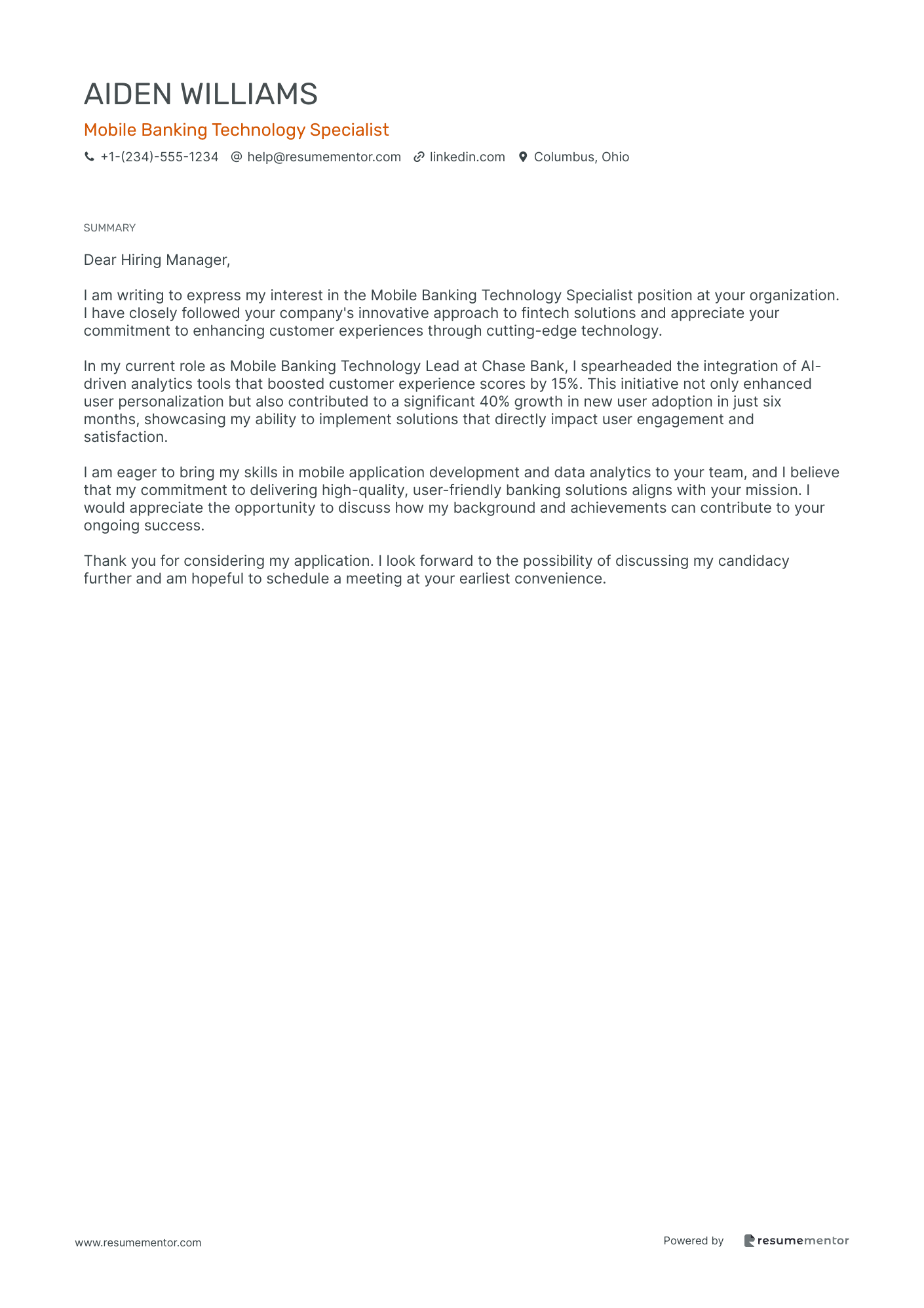 Mobile Banking Technology Specialist