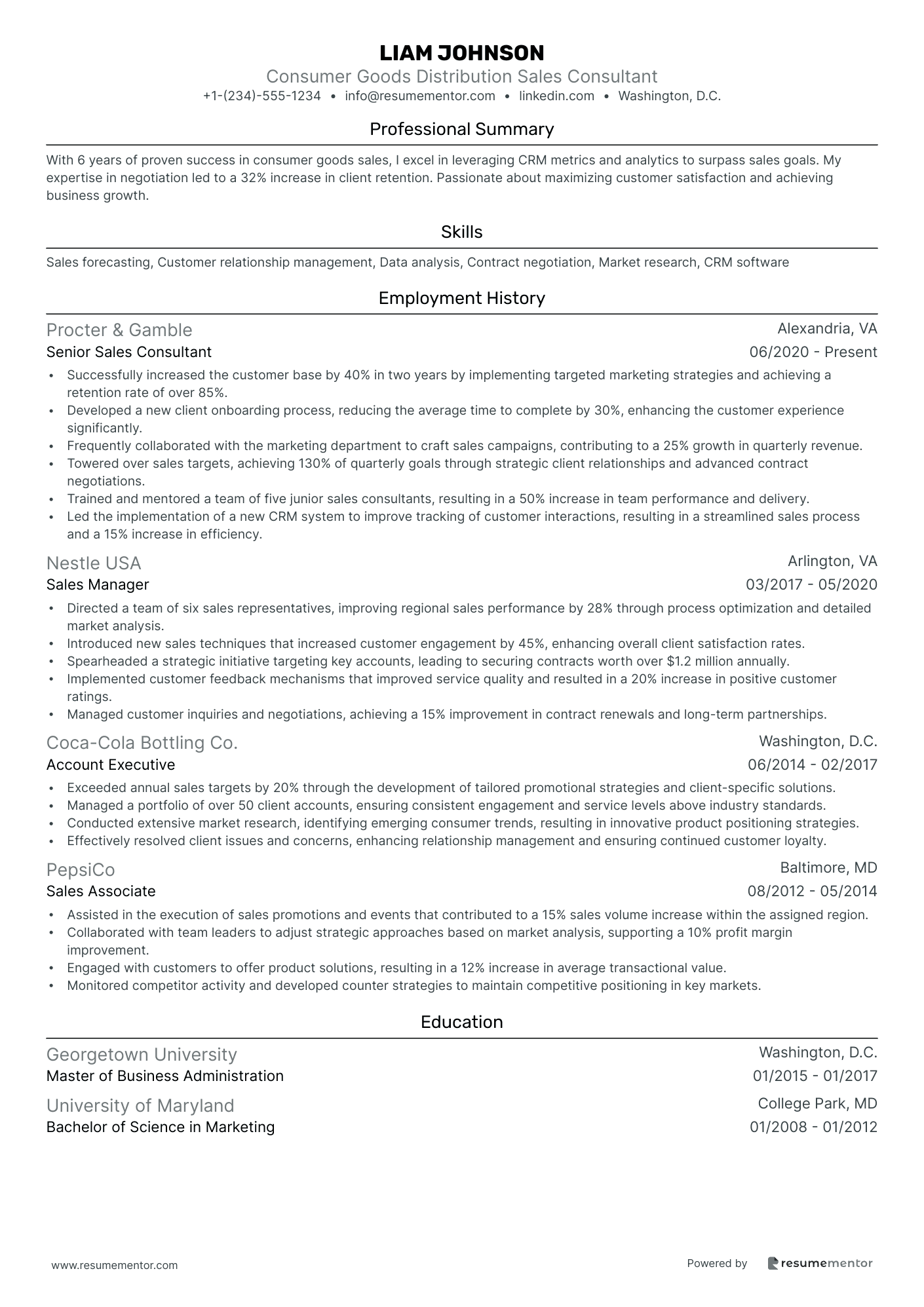 Consumer Goods Distribution Sales Consultant