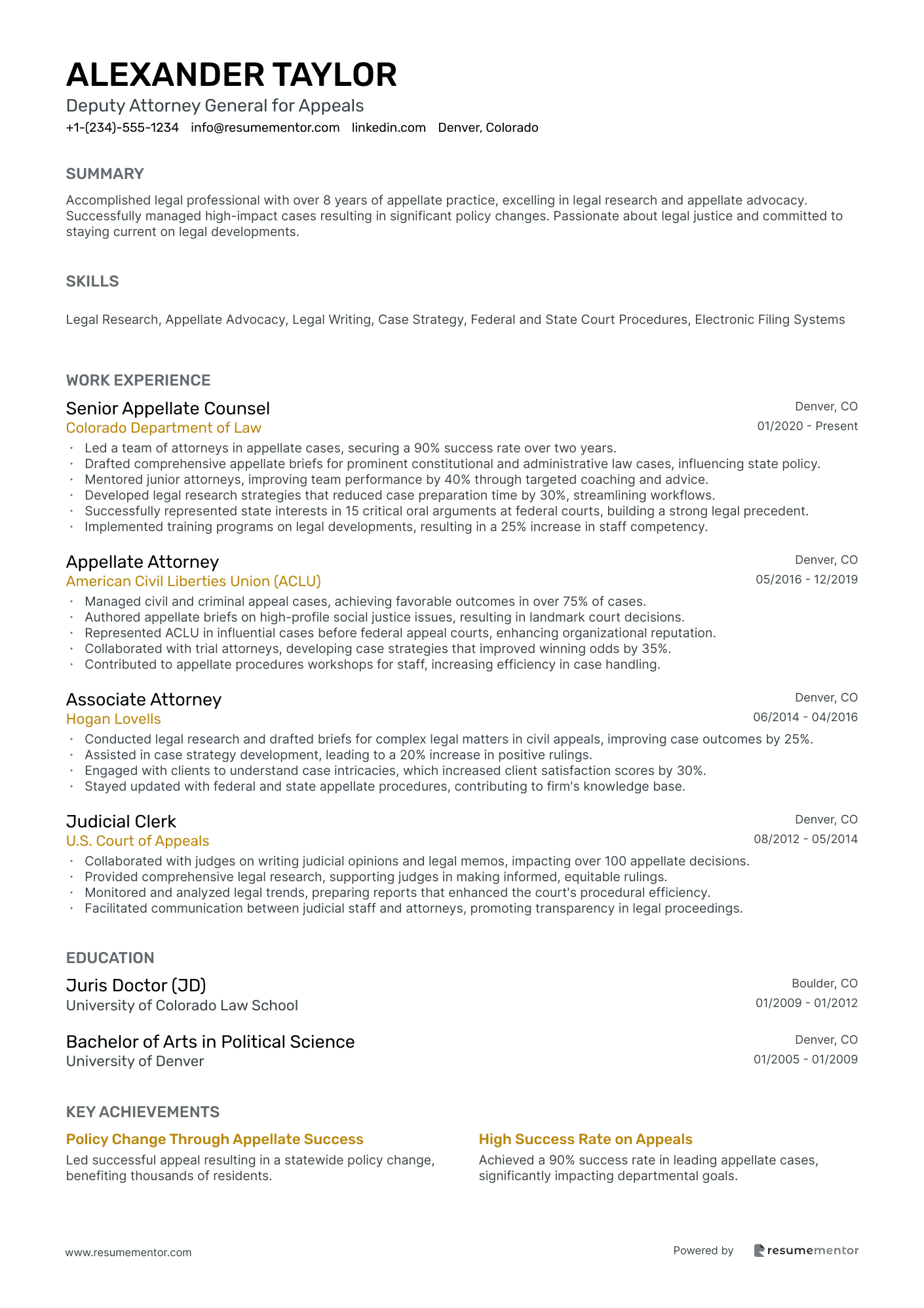 Deputy Attorney General for Appeals