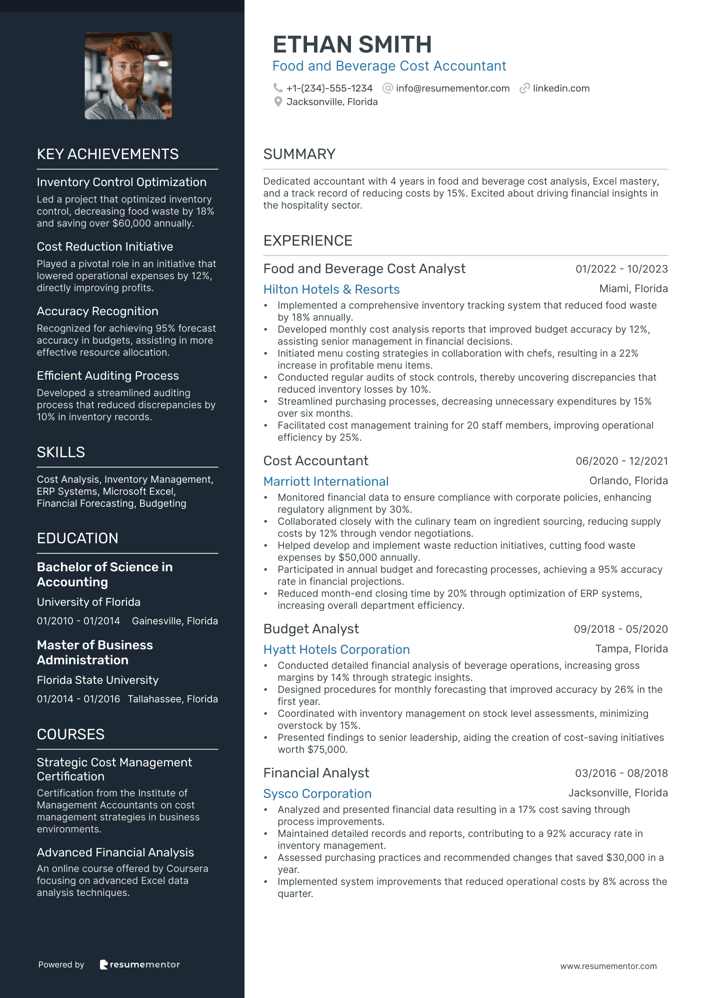 Food and Beverage Cost Accountant