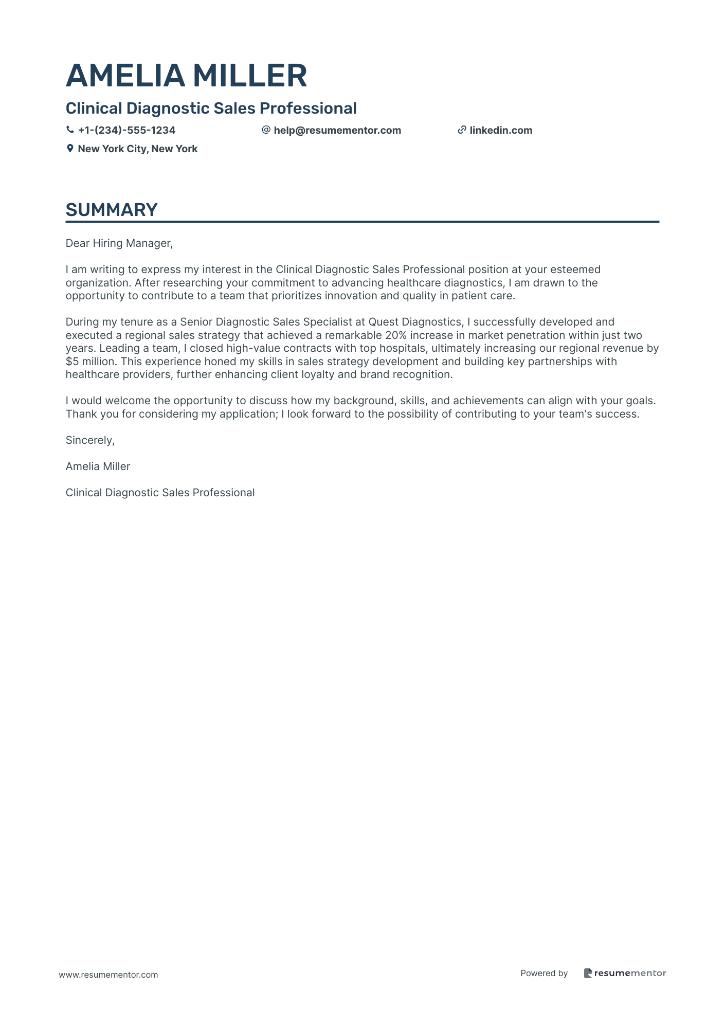 Clinical Diagnostic Sales Professional