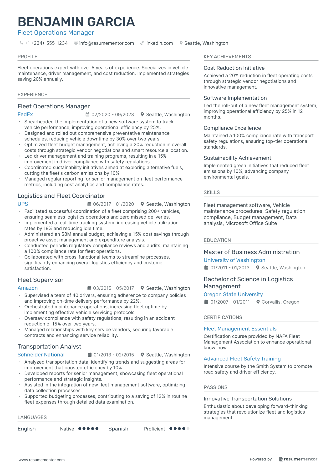 Fleet Operations Manager