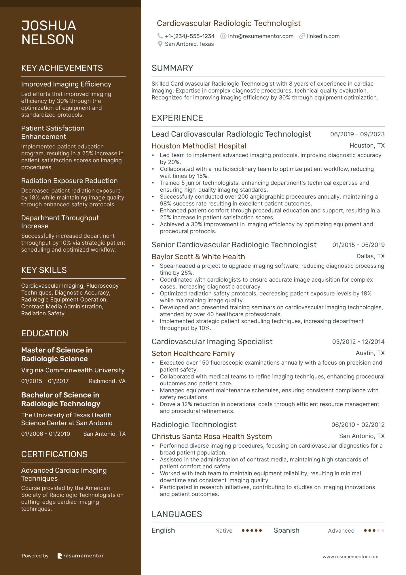 Cardiovascular Radiologic Technologist