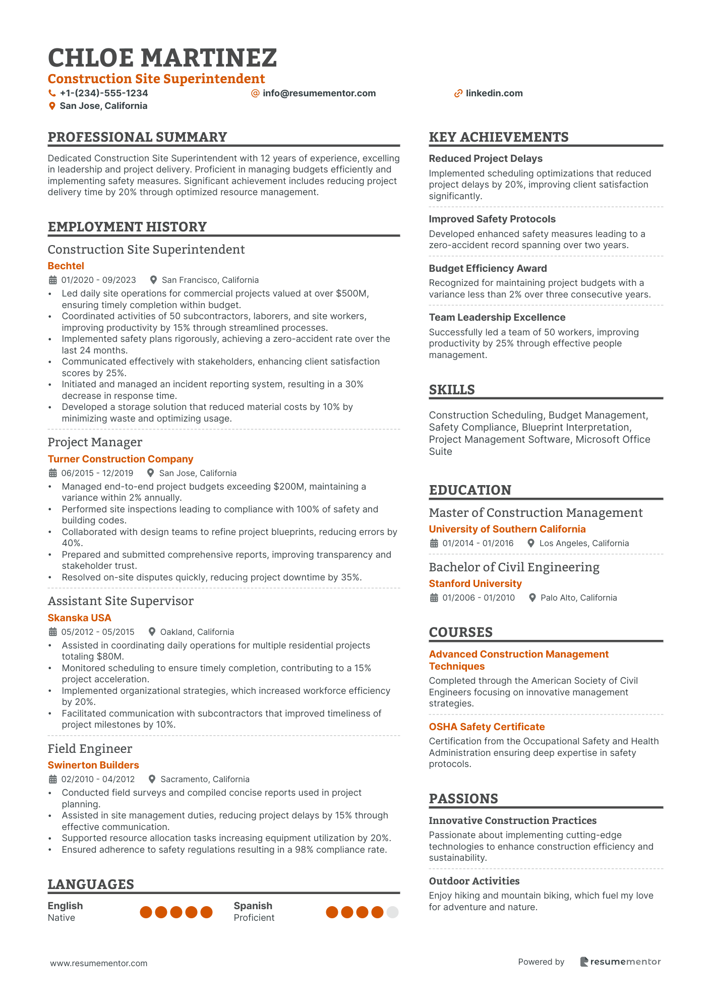 Construction Site Superintendent