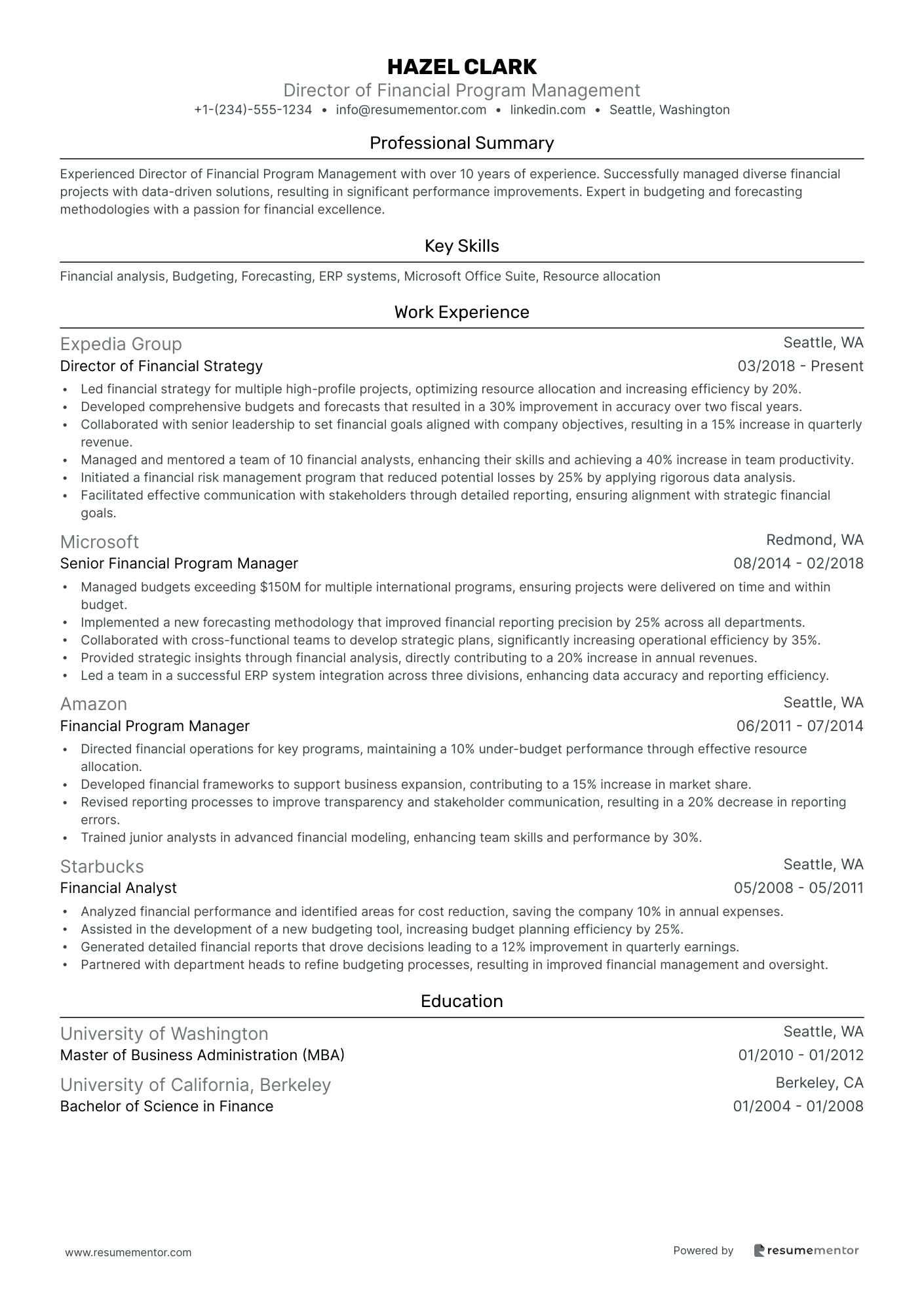 Director of Financial Program Management