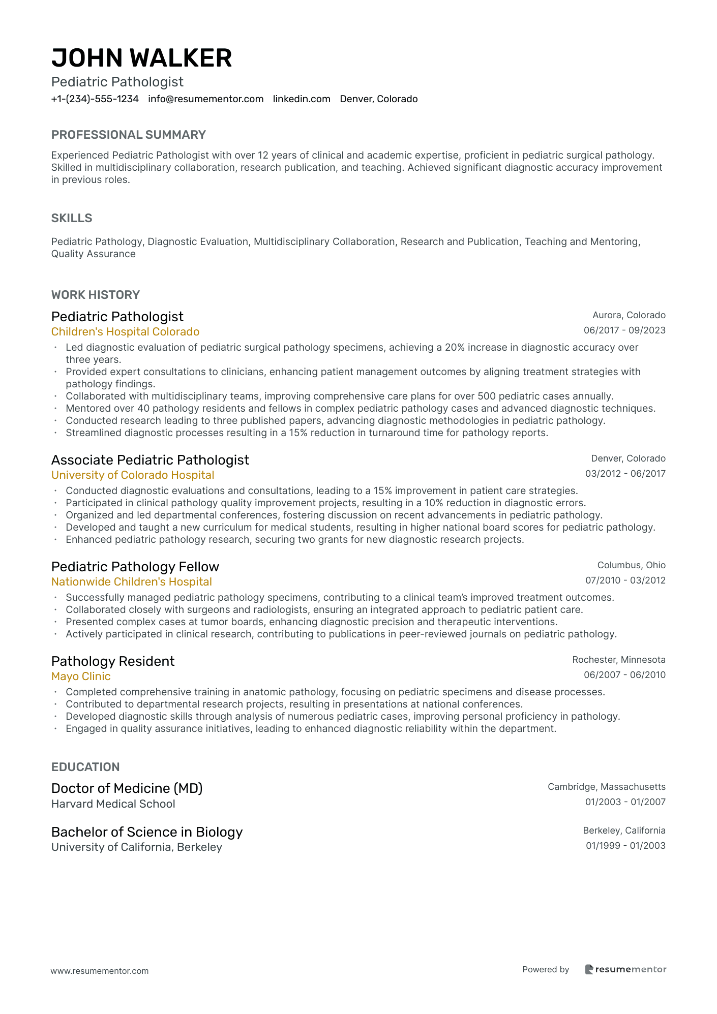 Pediatric Pathologist