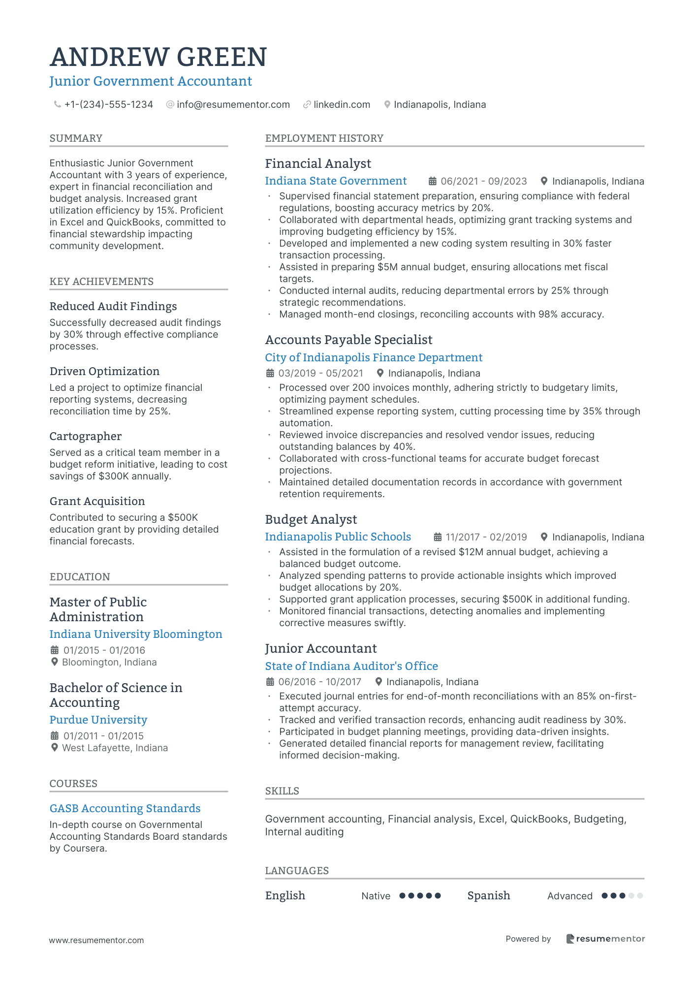 Junior Government Accountant