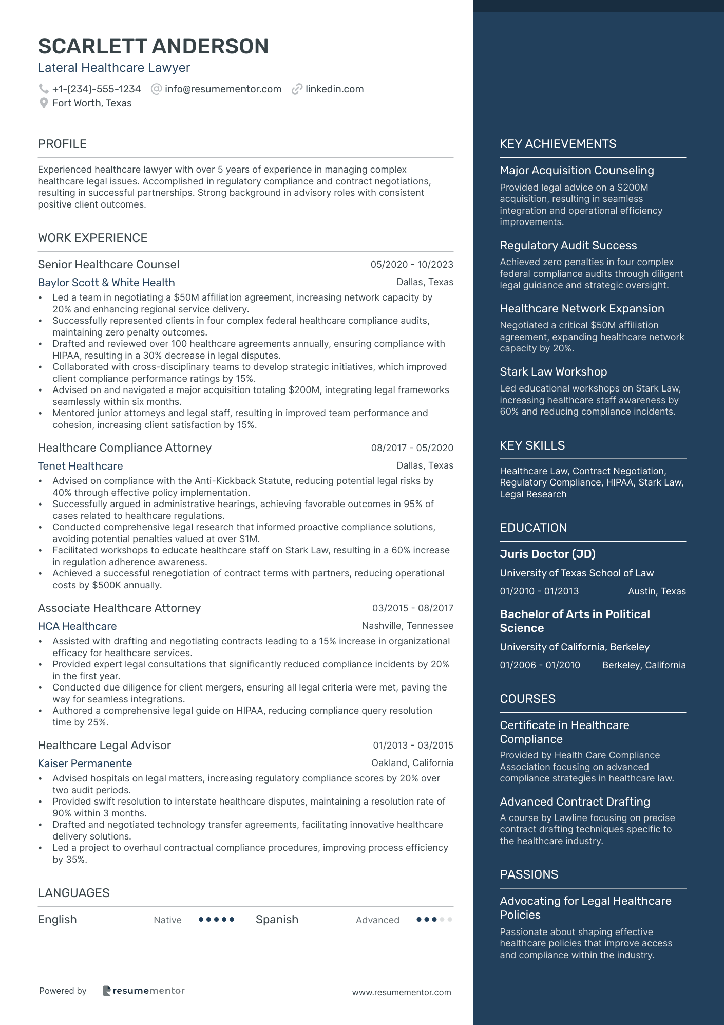 Lateral Healthcare Lawyer