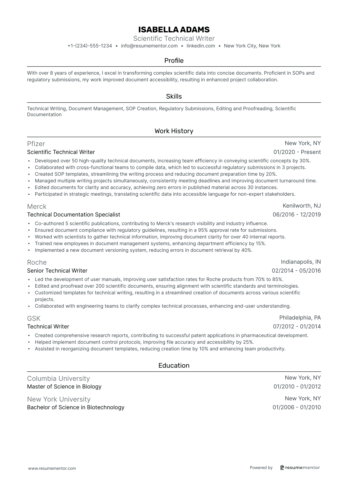 Scientific Technical Writer