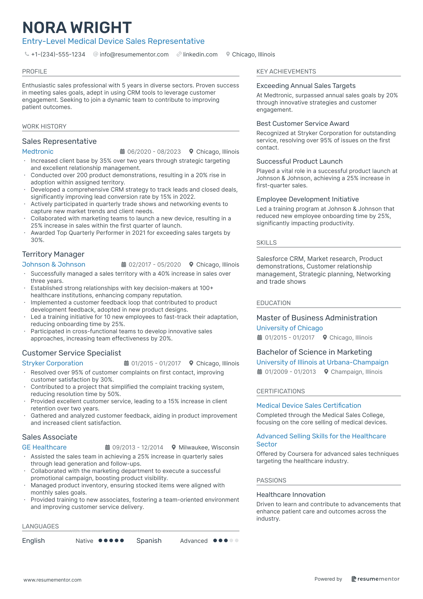 Entry Level Medical Device Sales Representative