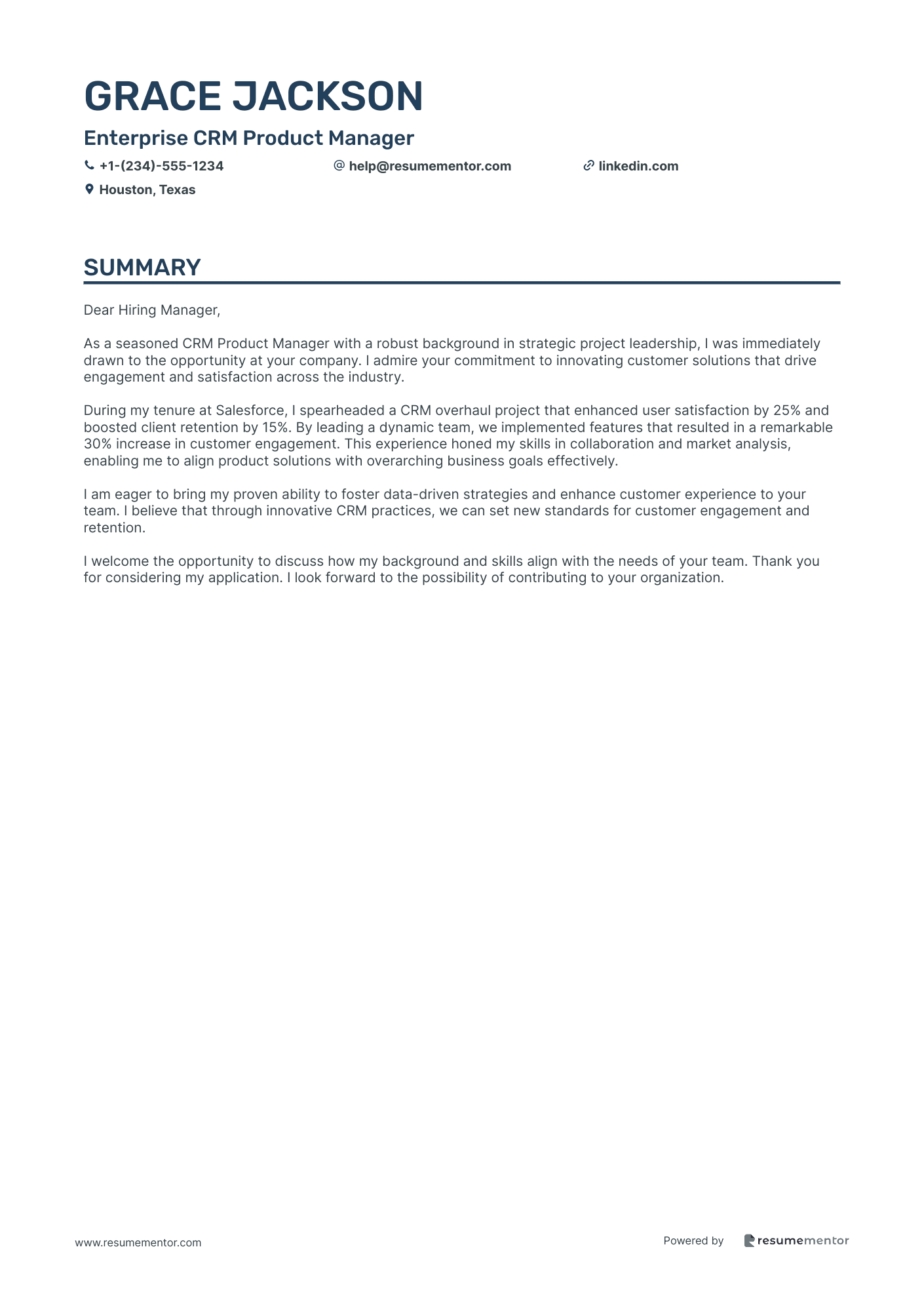 Enterprise CRM Product Manager