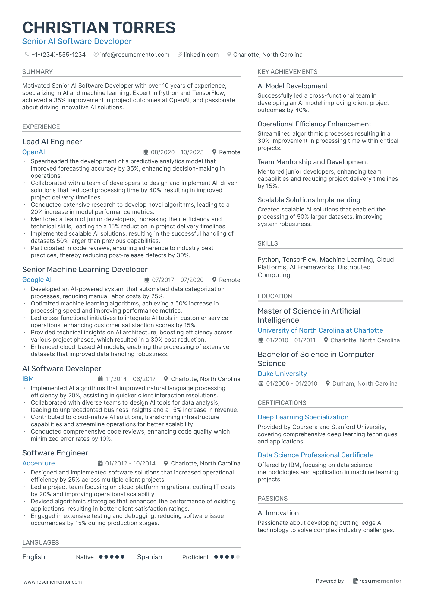 Senior AI Software Developer