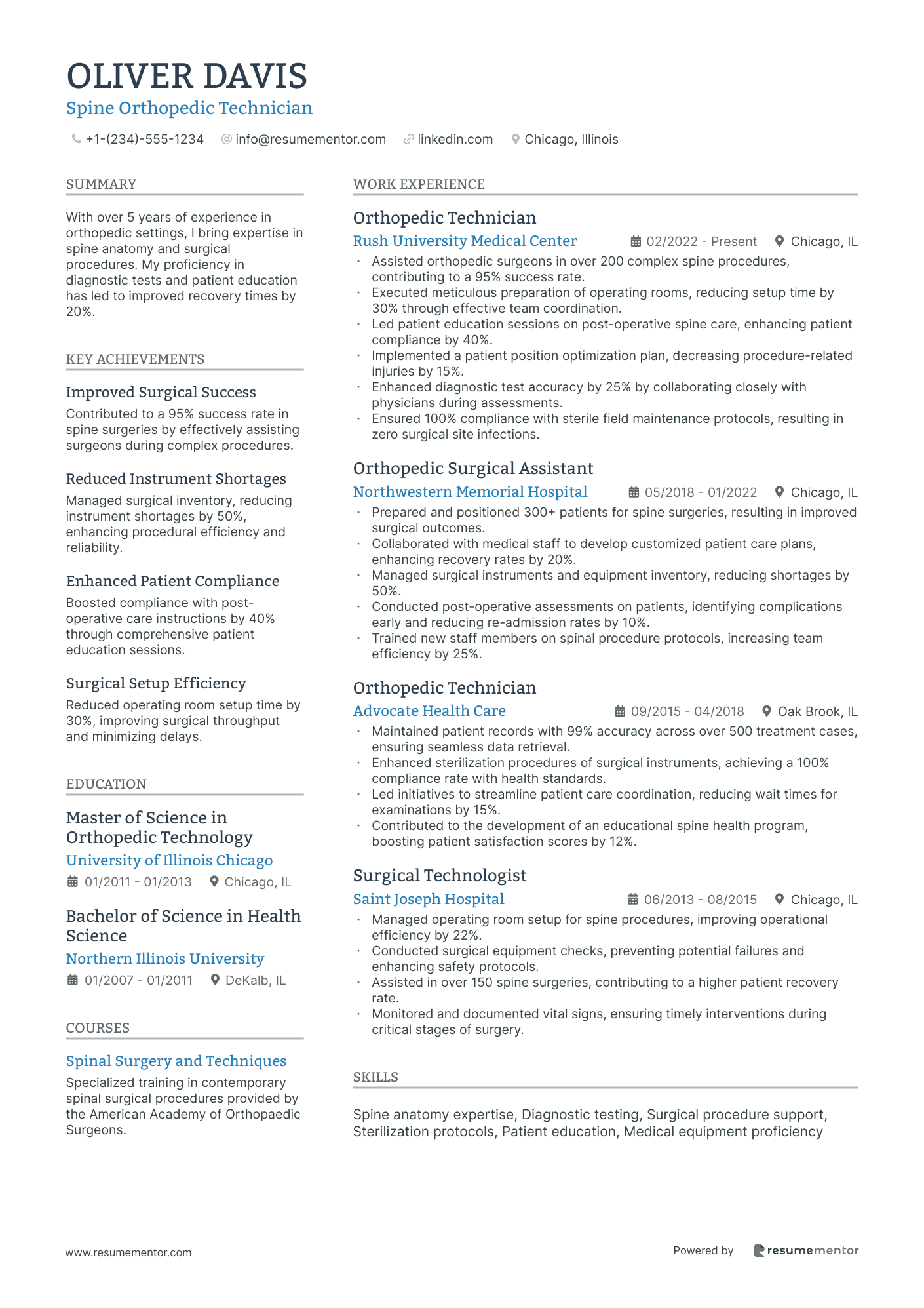 Spine Orthopedic Technician