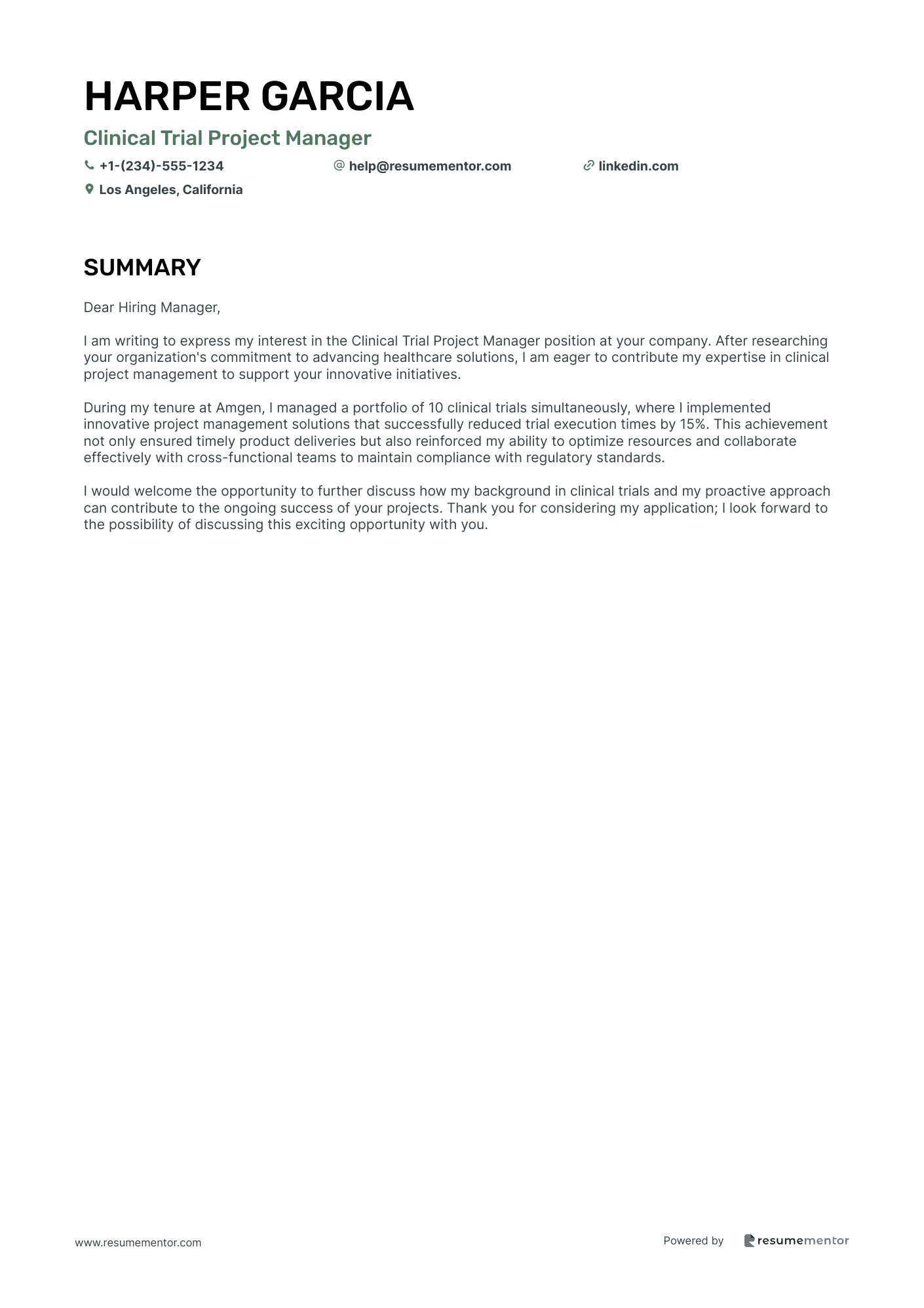Clinical Trial Project Manager