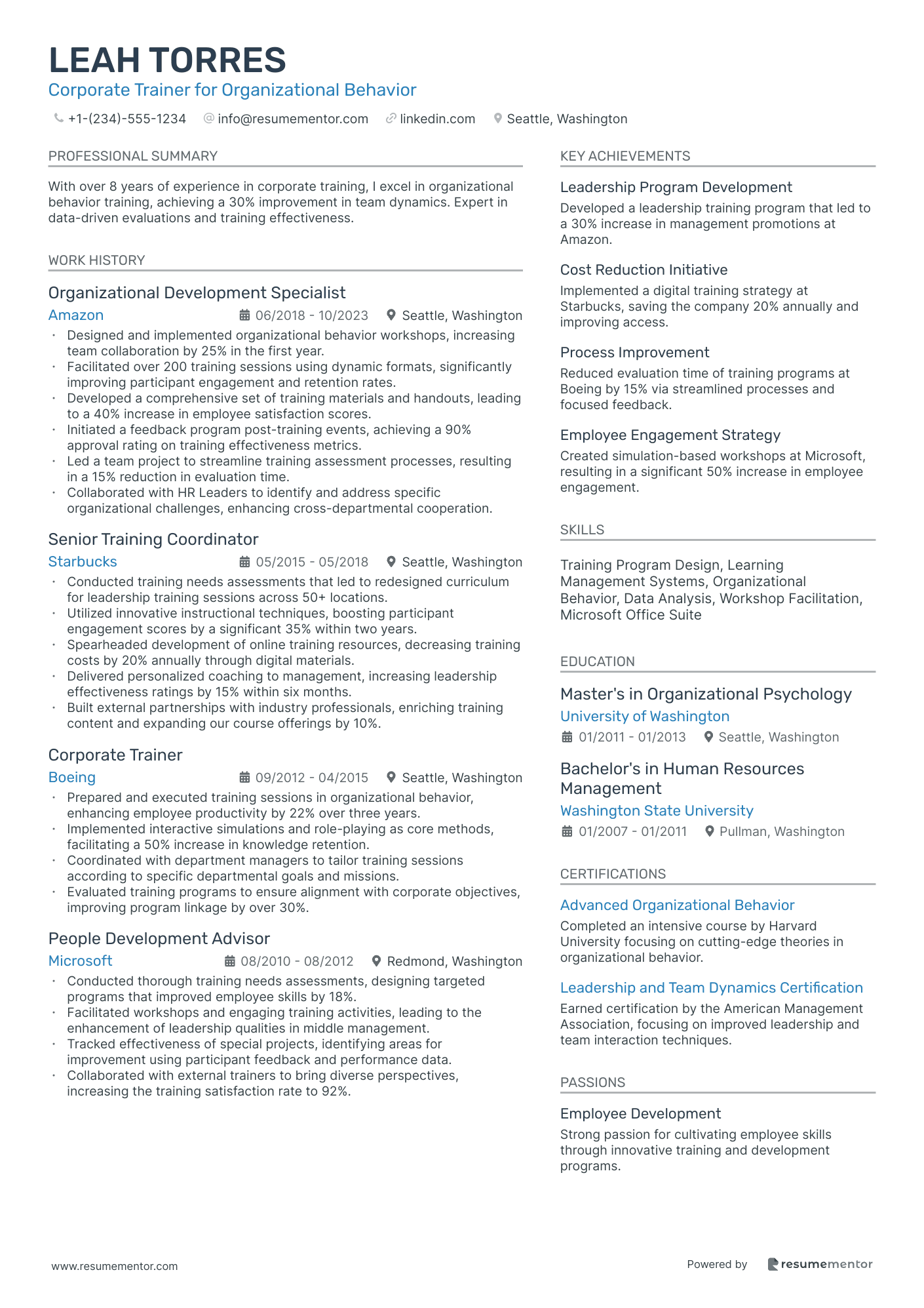 Corporate Trainer for Organizational Behavior