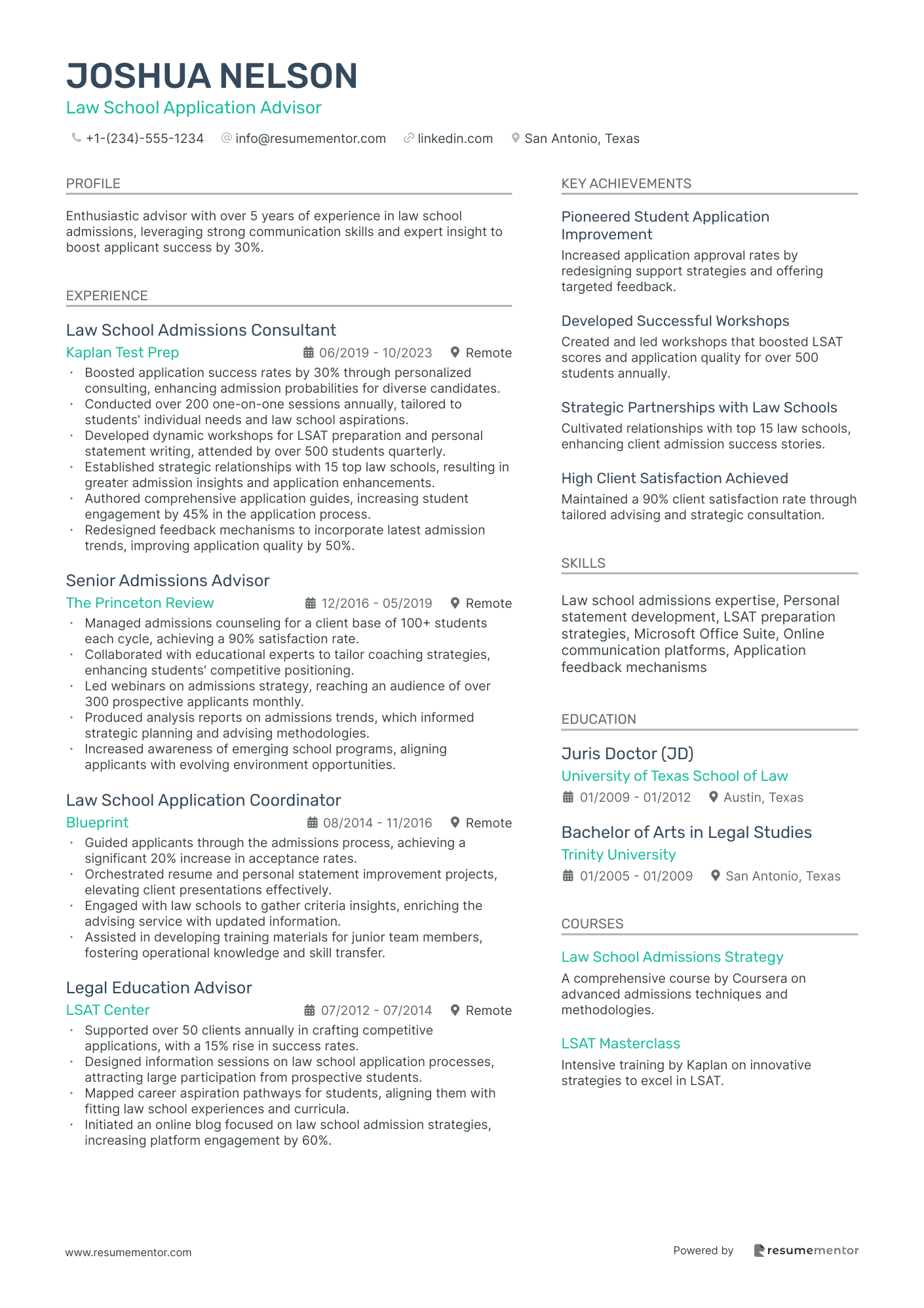 Law School Application Advisor