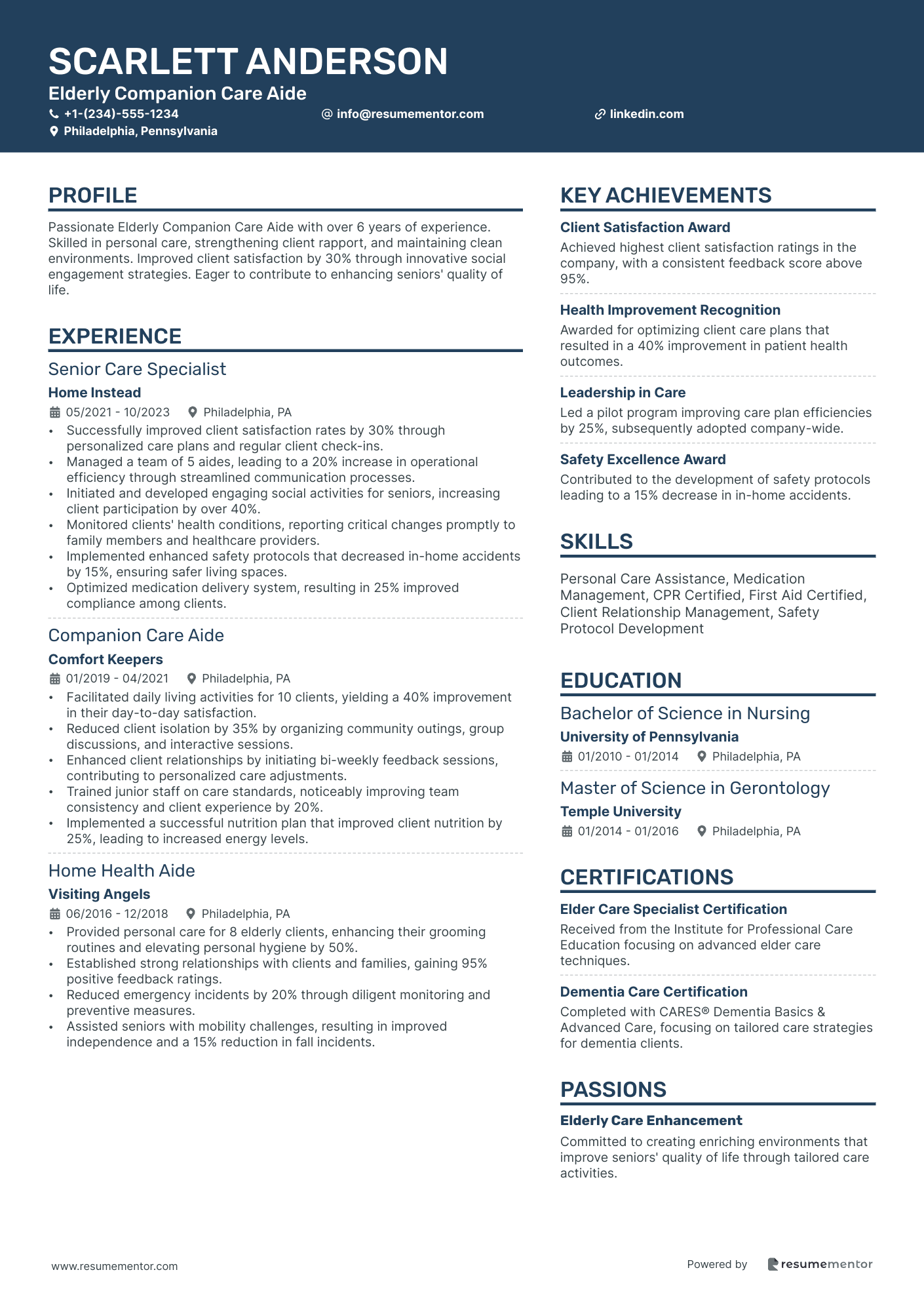 Elderly Companion Care Aide