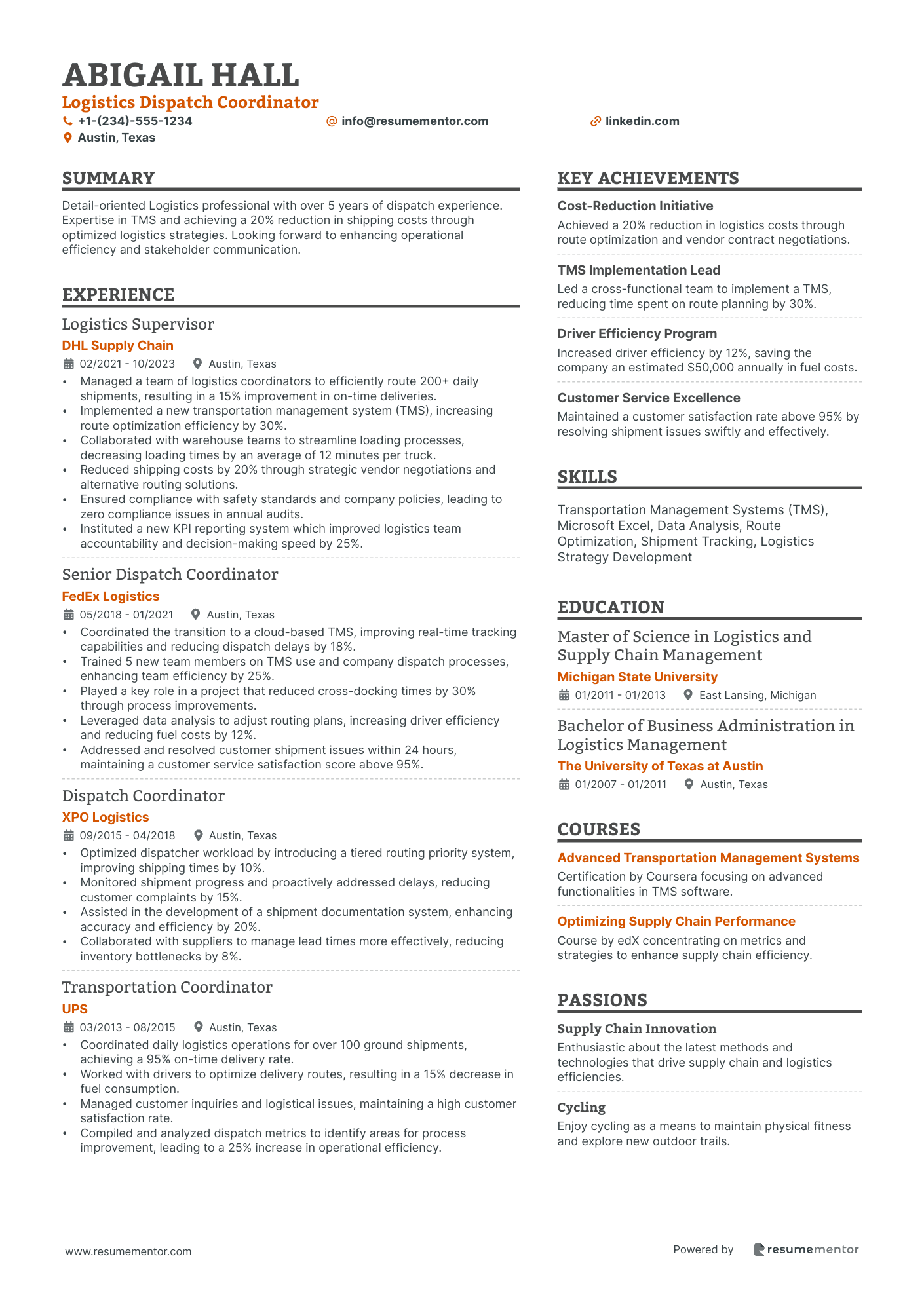 Logistics Dispatch Coordinator