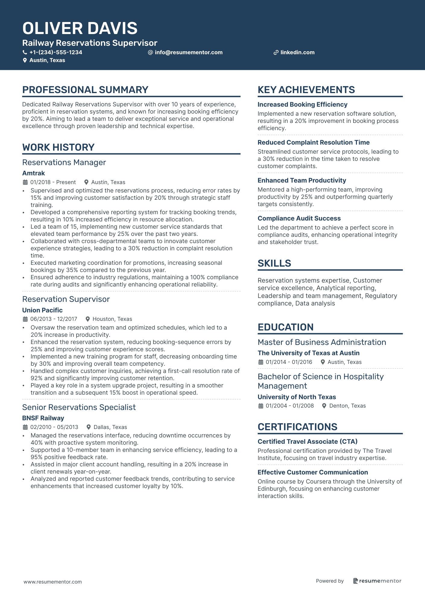 Railway Reservations Supervisor