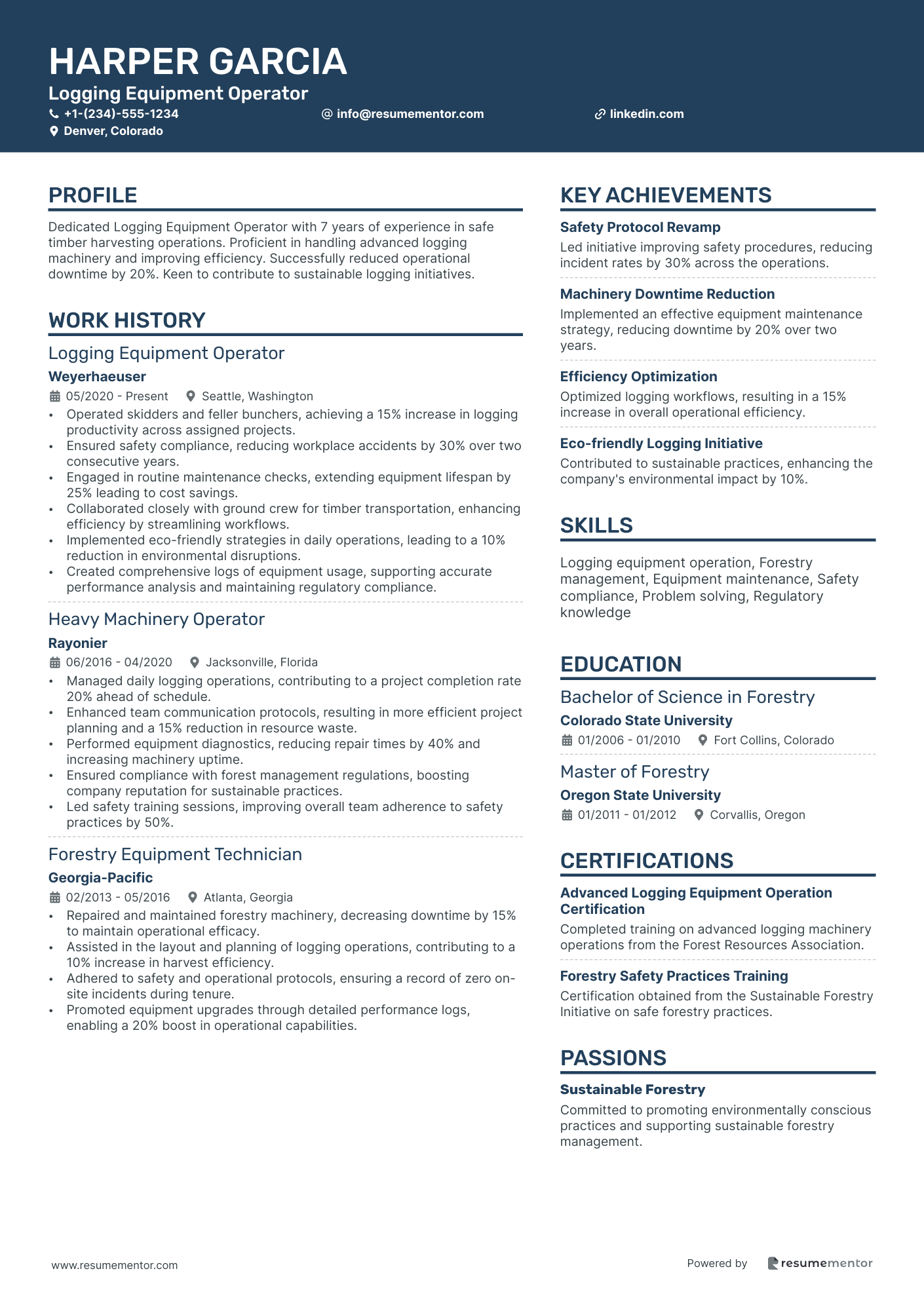 Logging Equipment Operator