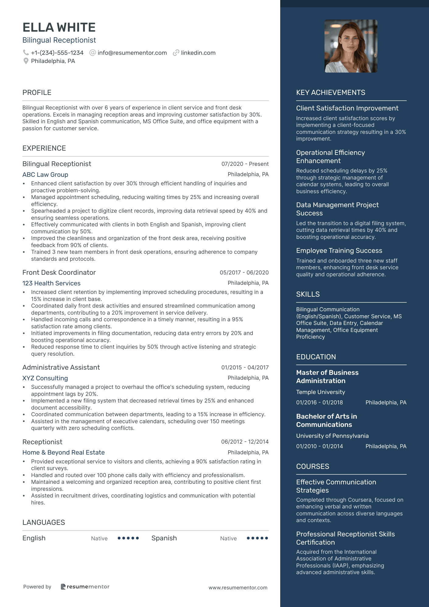 Bilingual Receptionist