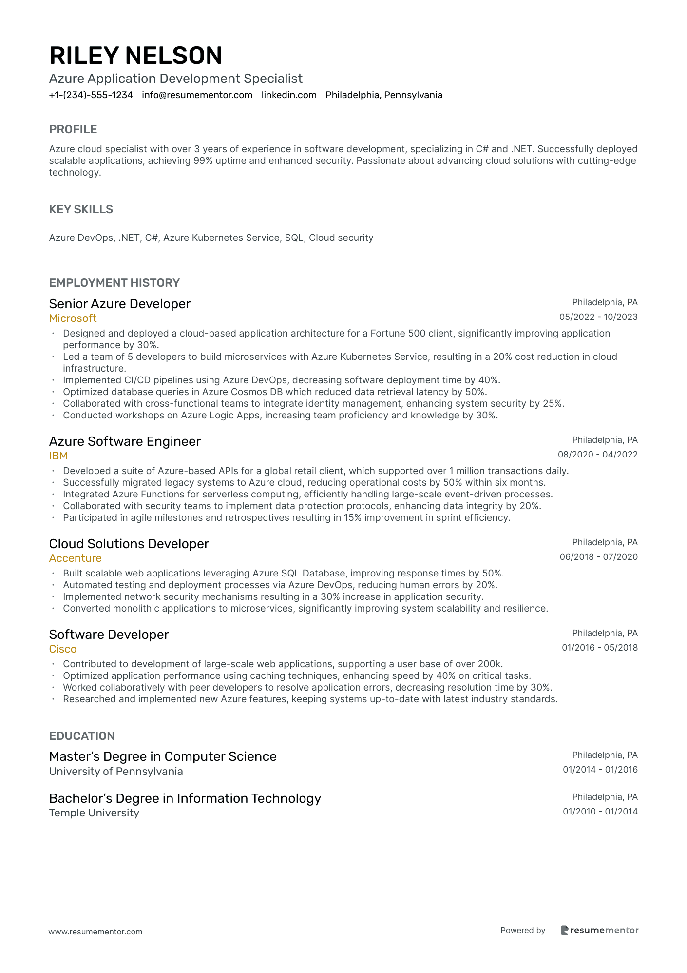 Azure Application Development Specialist