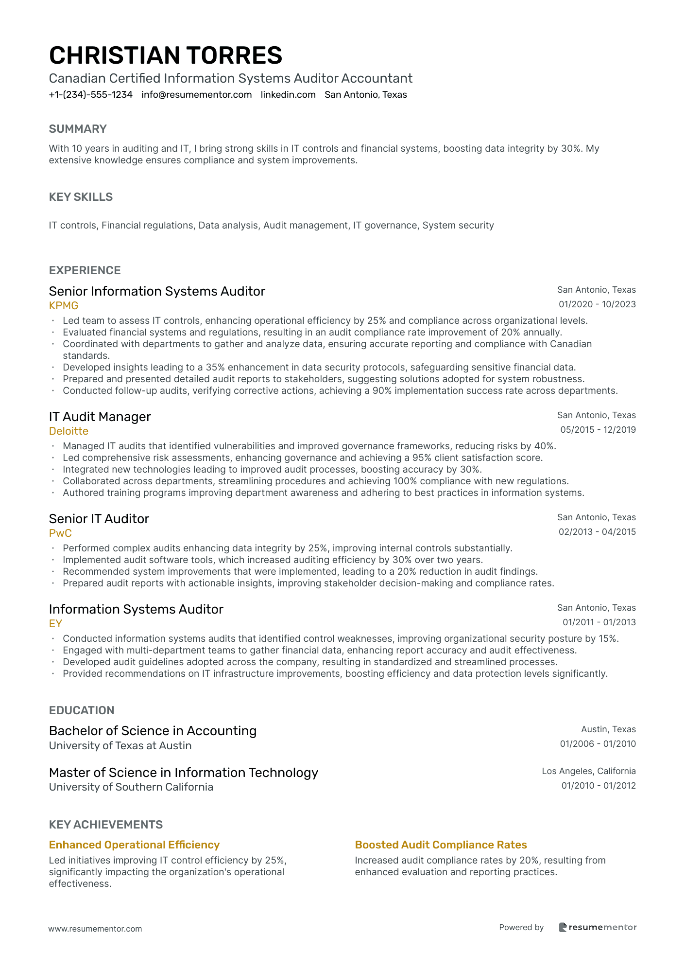 Canadian Certified Information Systems Auditor Accountant