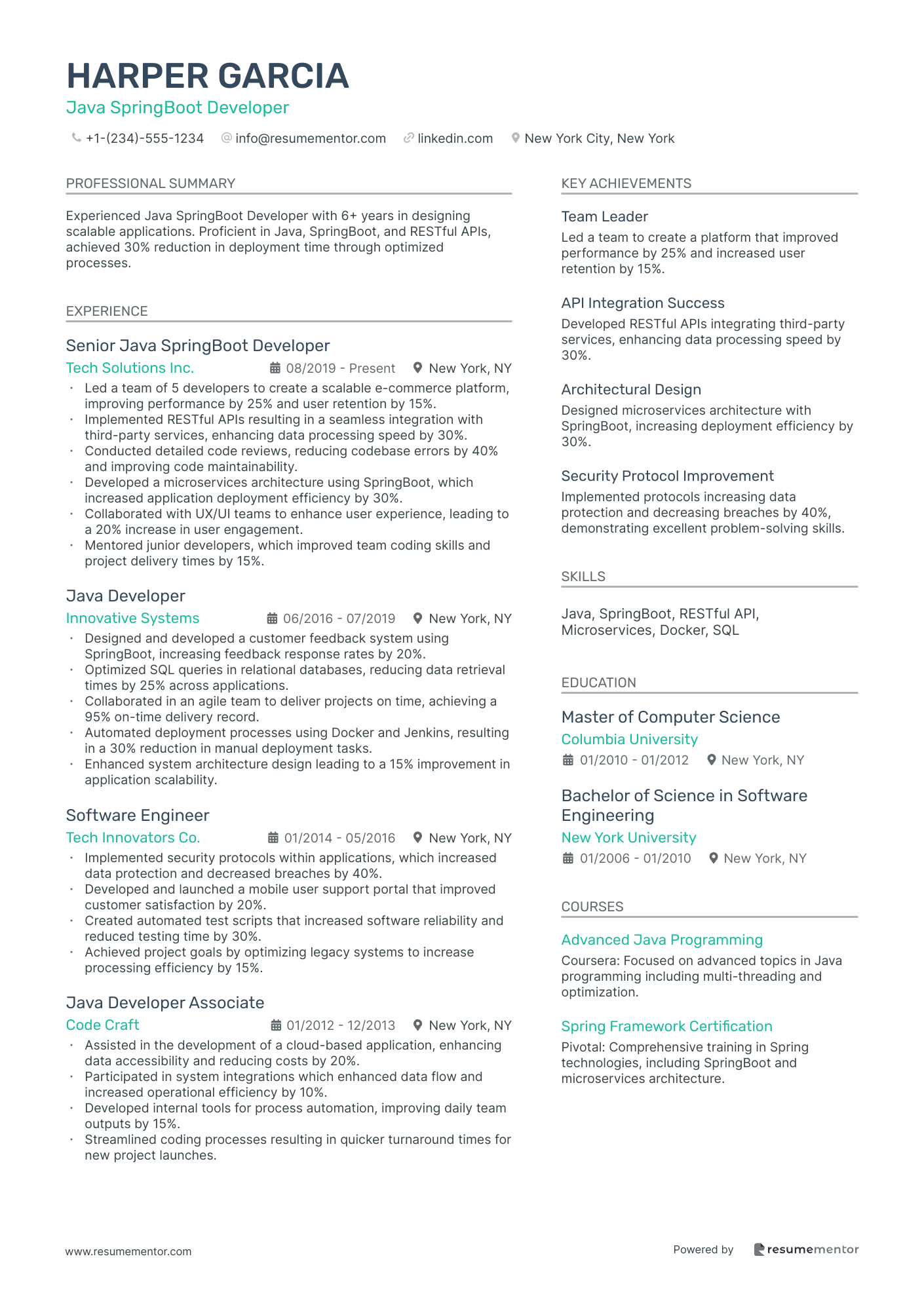 Java SpringBoot Developer