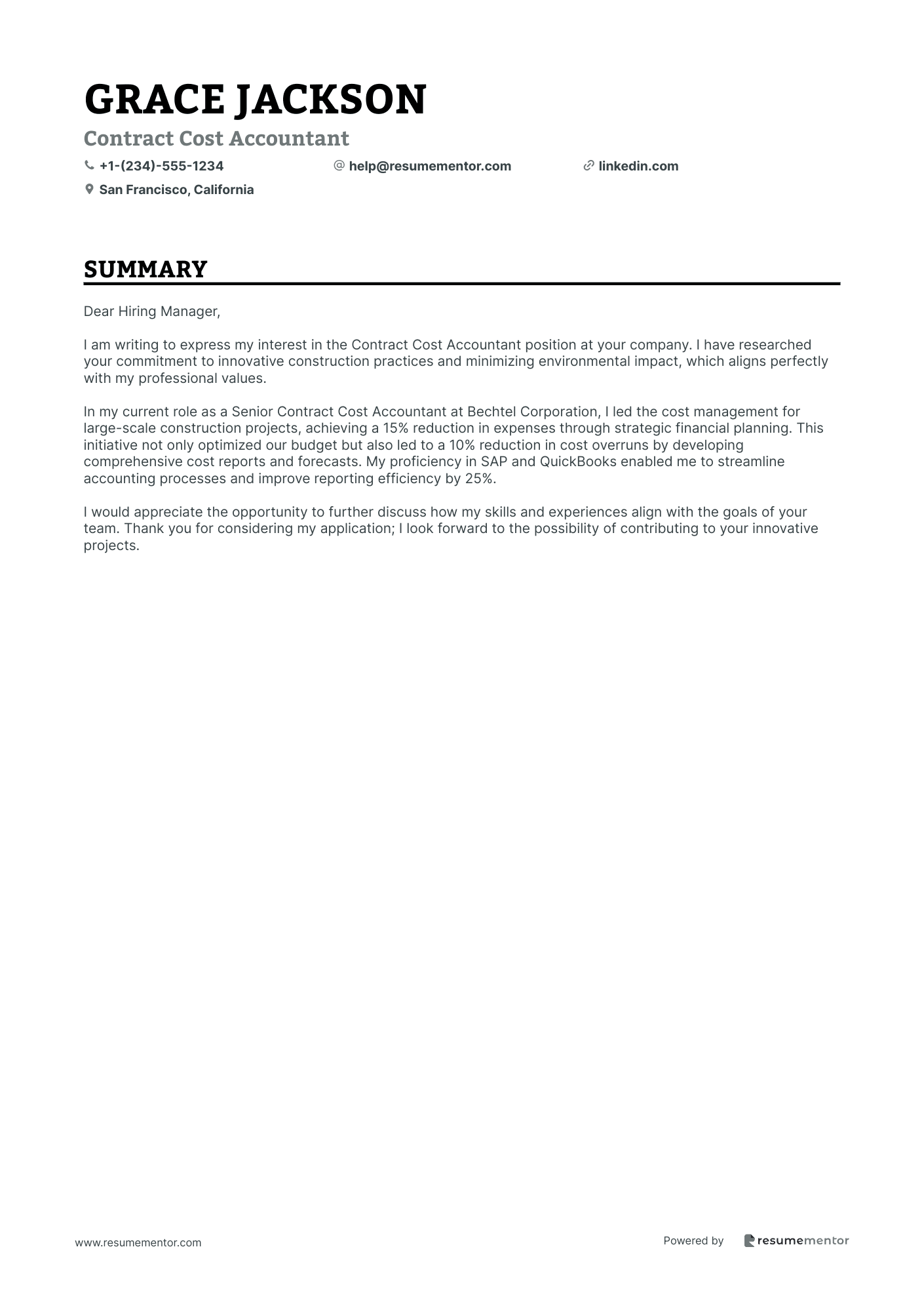 Contract Cost Accountant