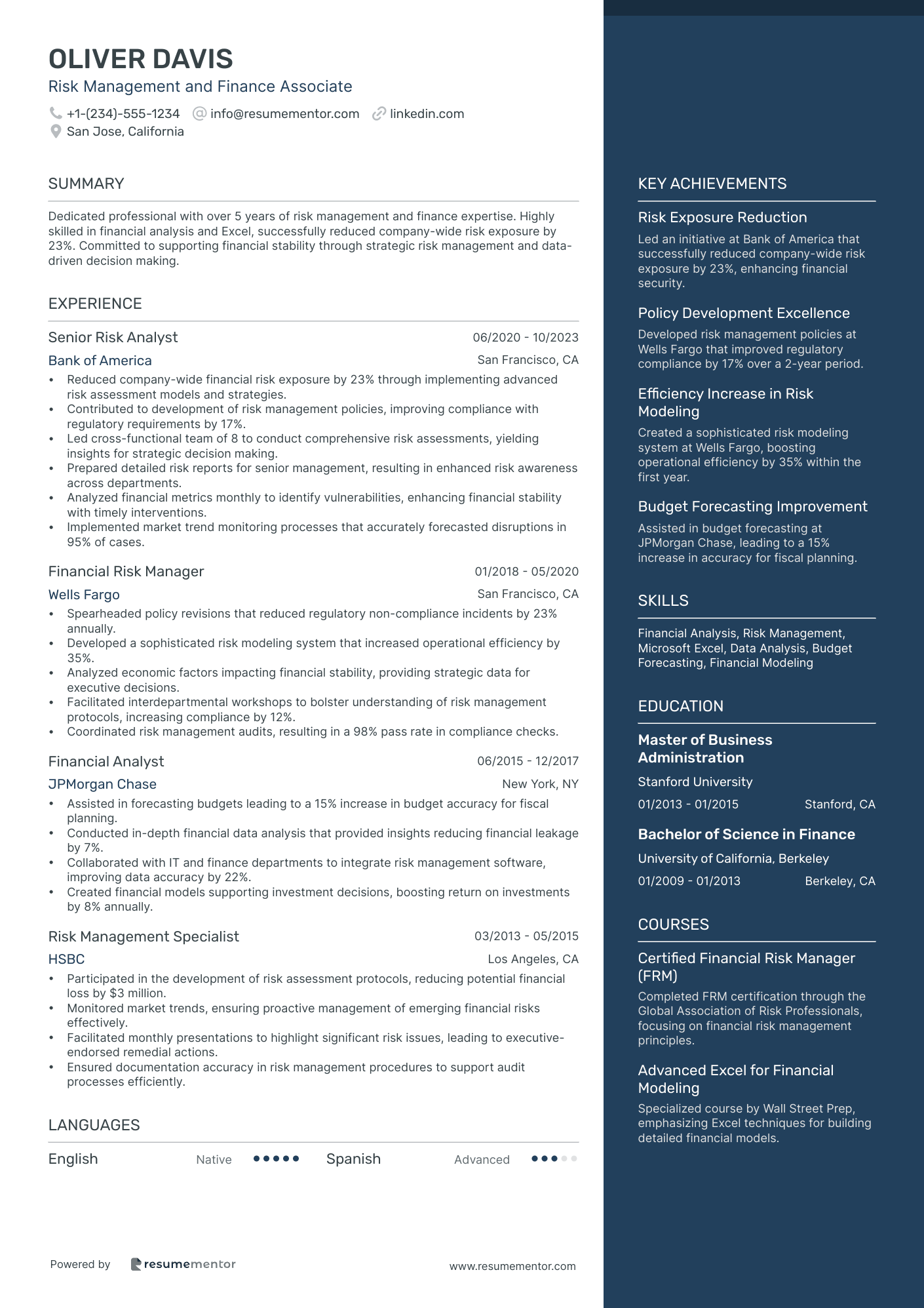 Risk Management and Finance Associate