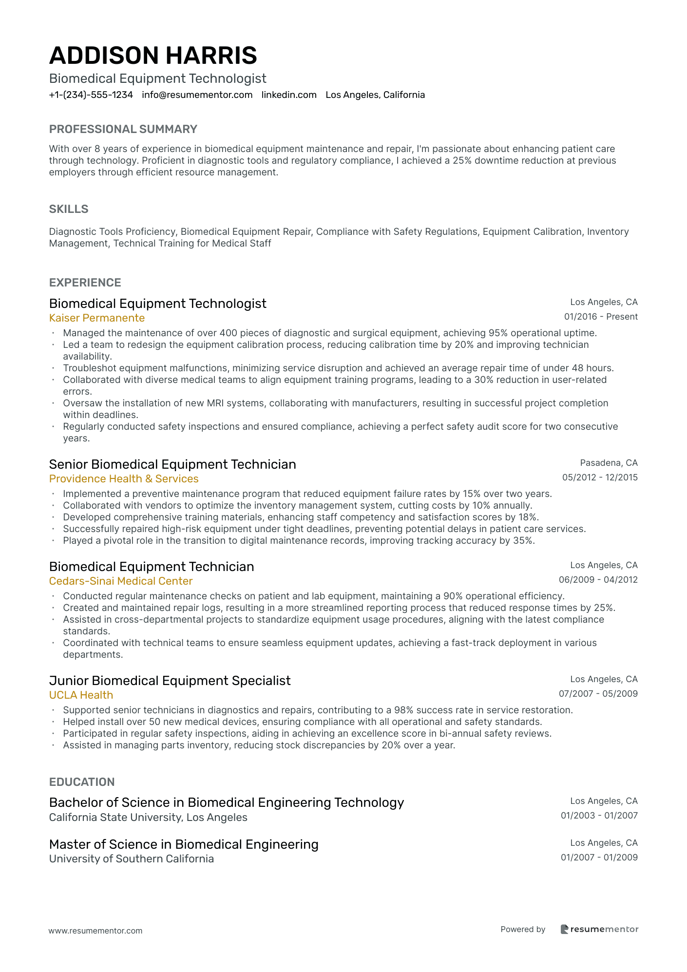 Biomedical Equipment Technologist