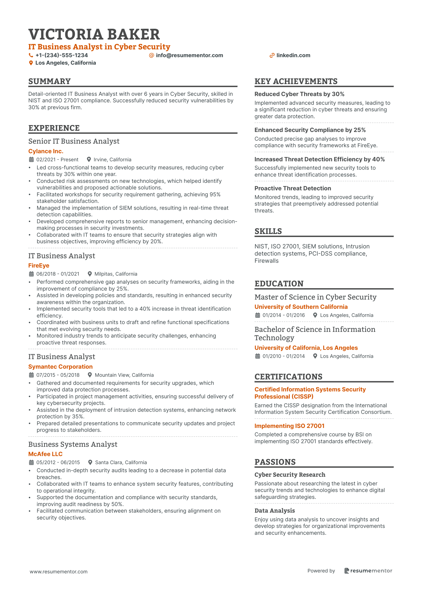 IT Business Analyst in Cyber Security