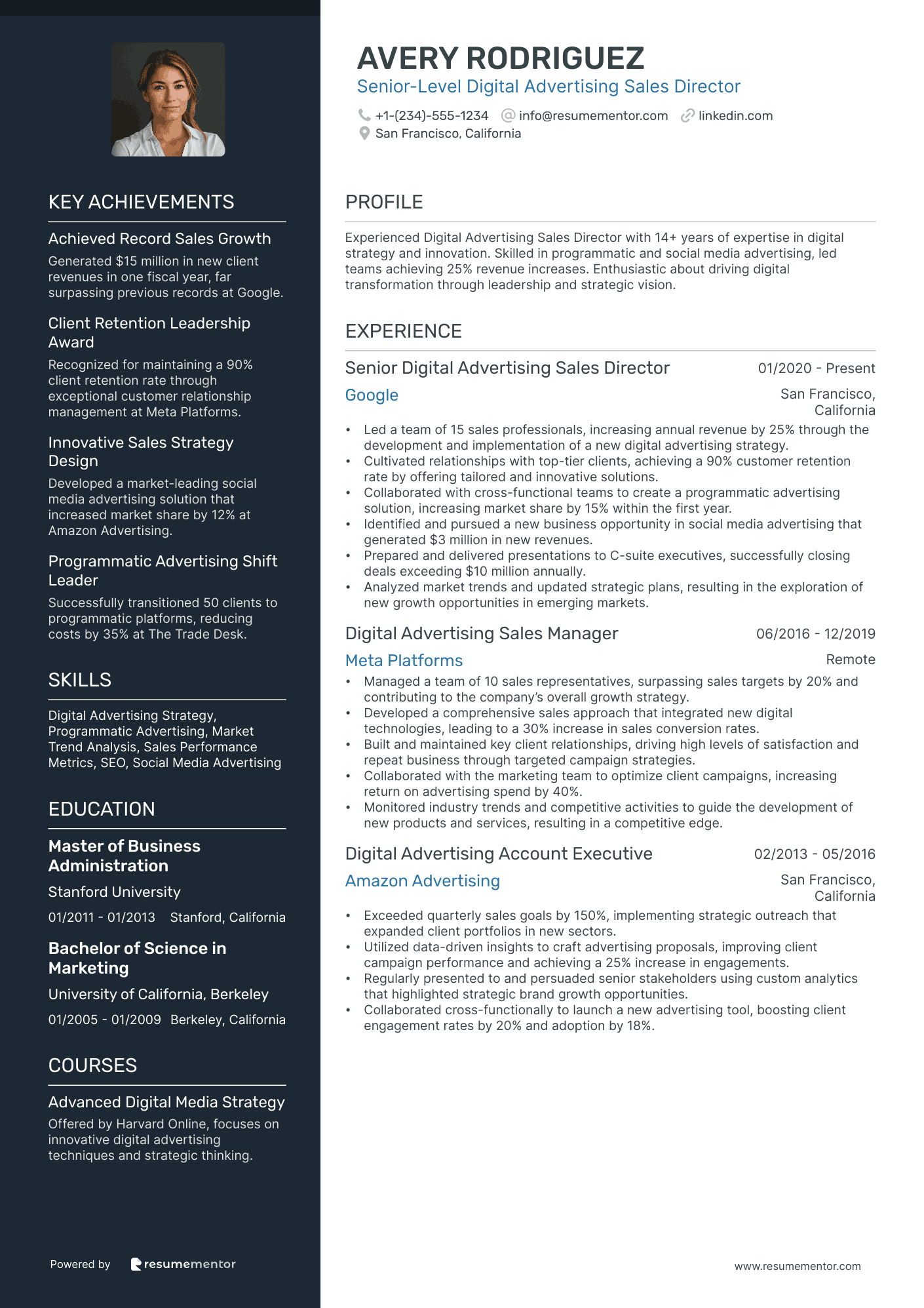Senior Level Digital Advertising Sales Director
