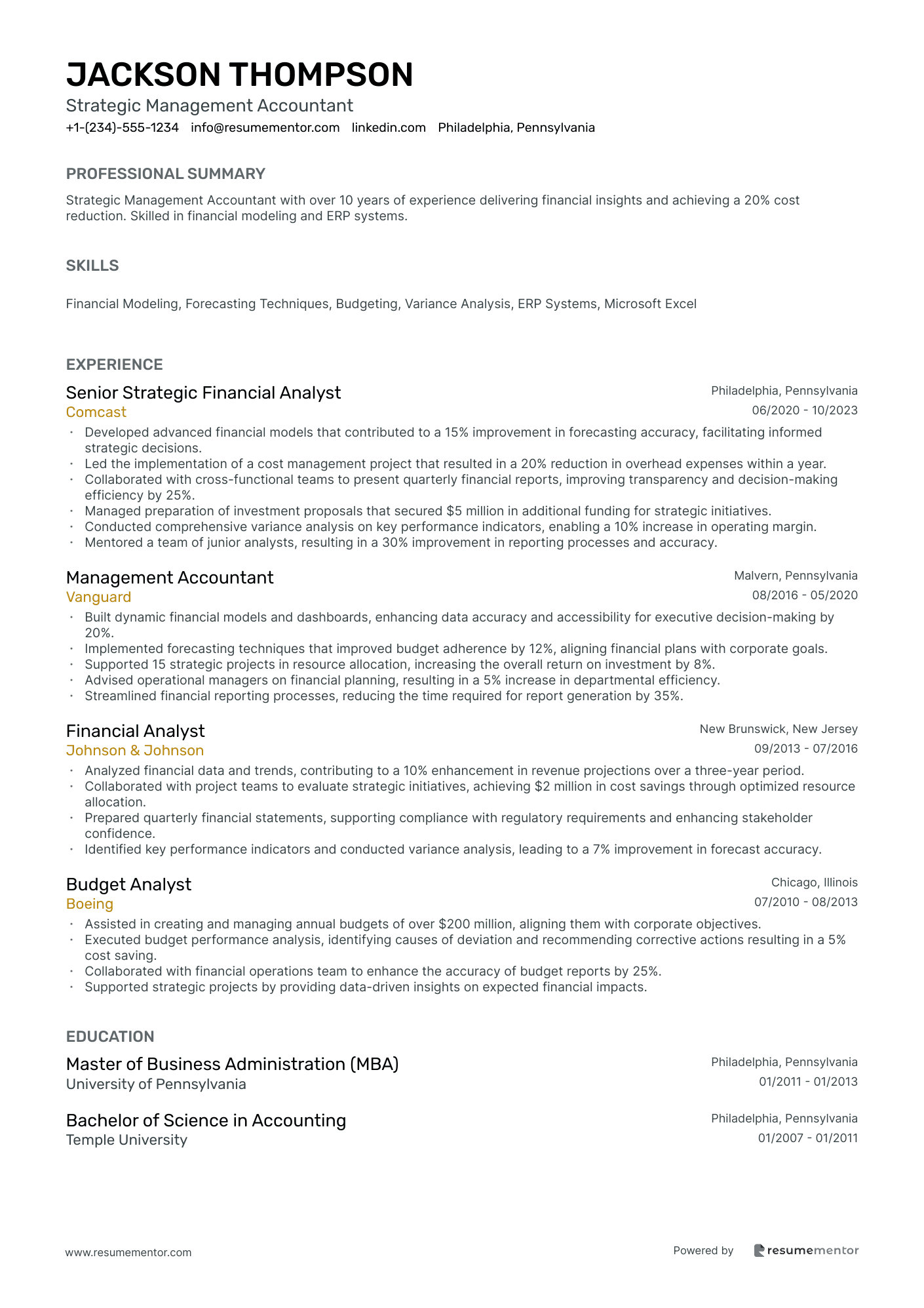 Strategic Management Accountant