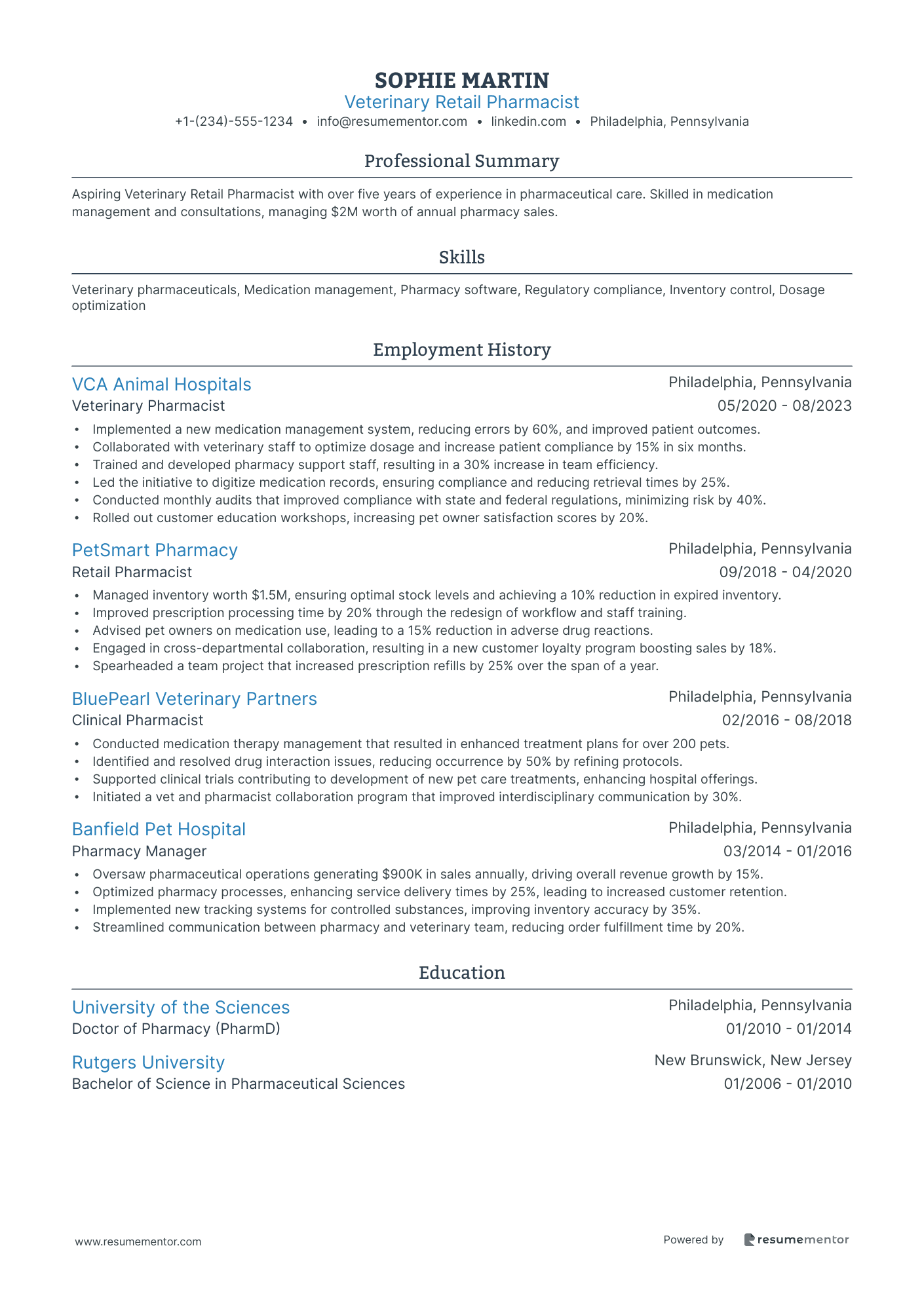 Veterinary Retail Pharmacist