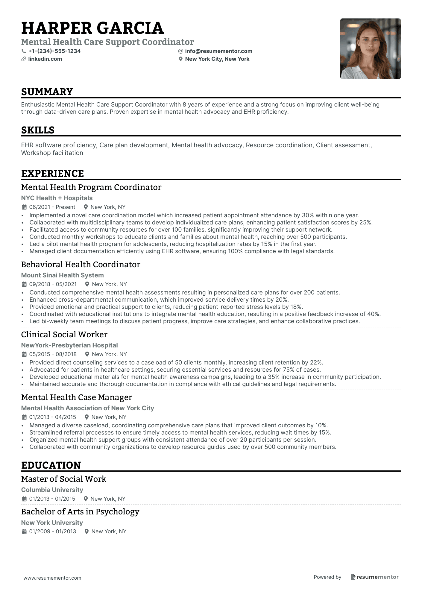 Mental Health Care Support Coordinator