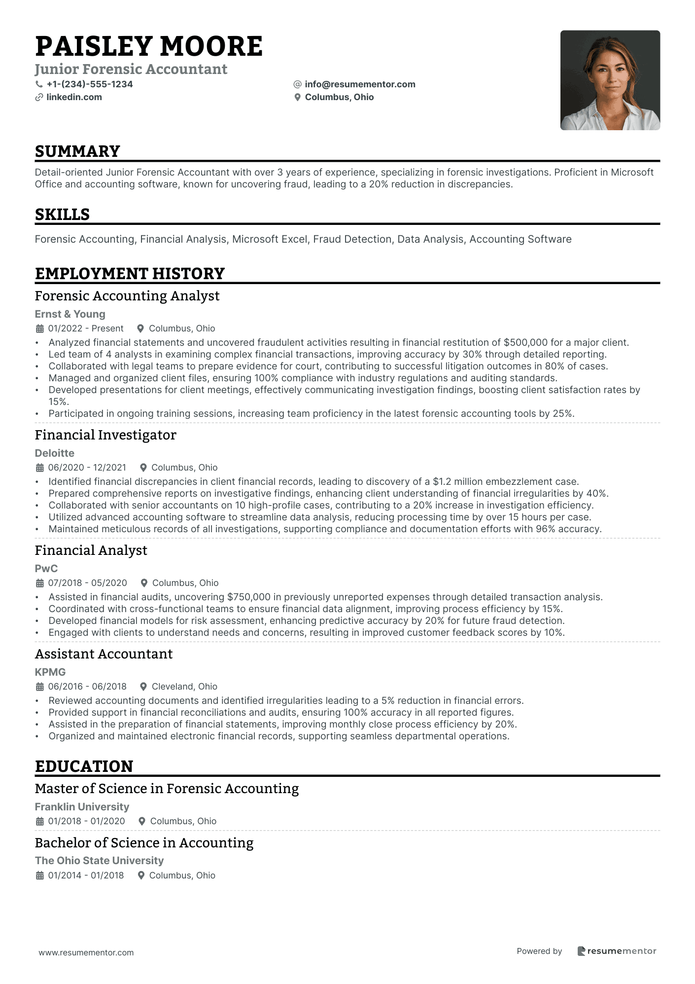 Junior Forensic Accountant