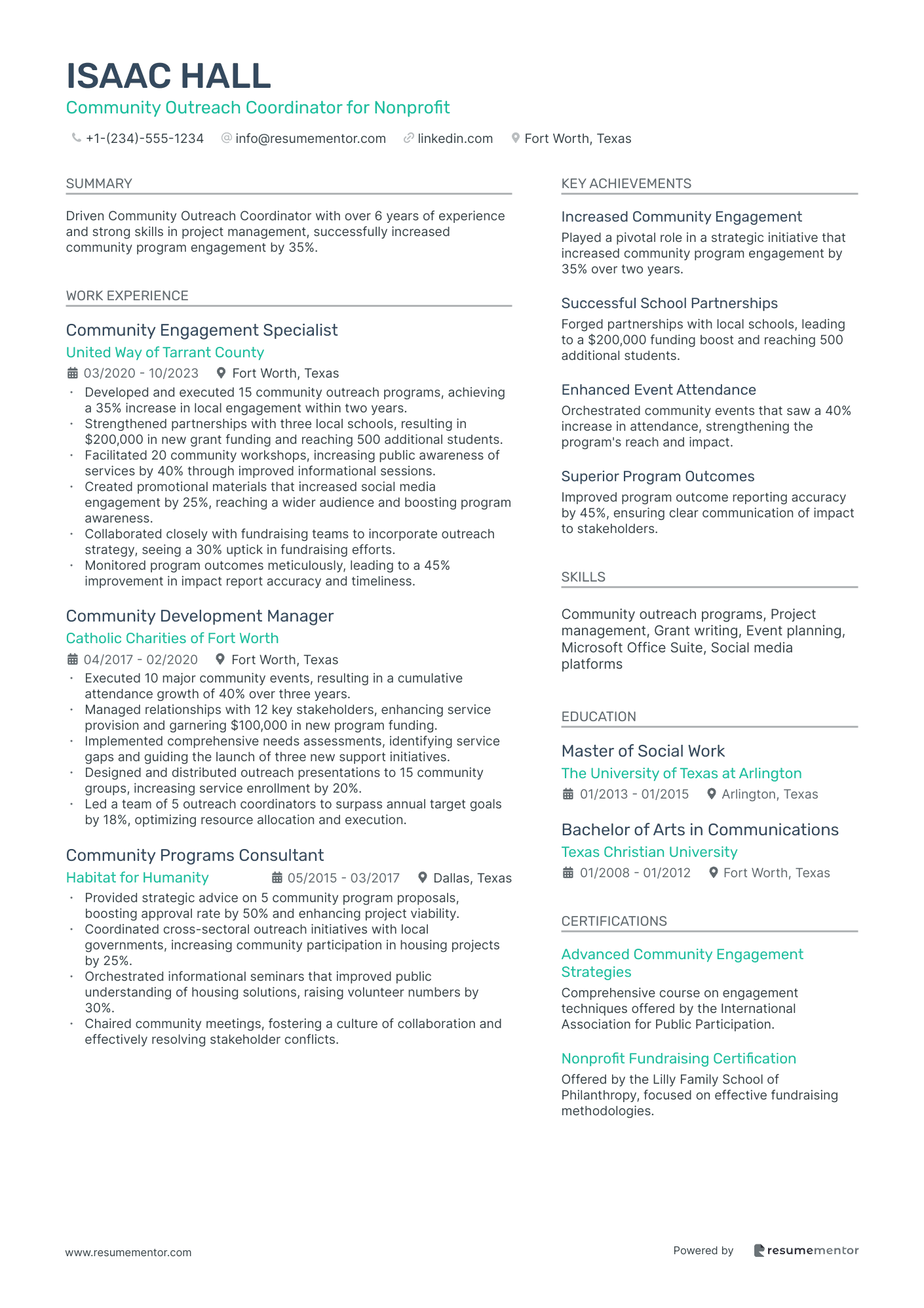 Community Outreach Coordinator for Nonprofit