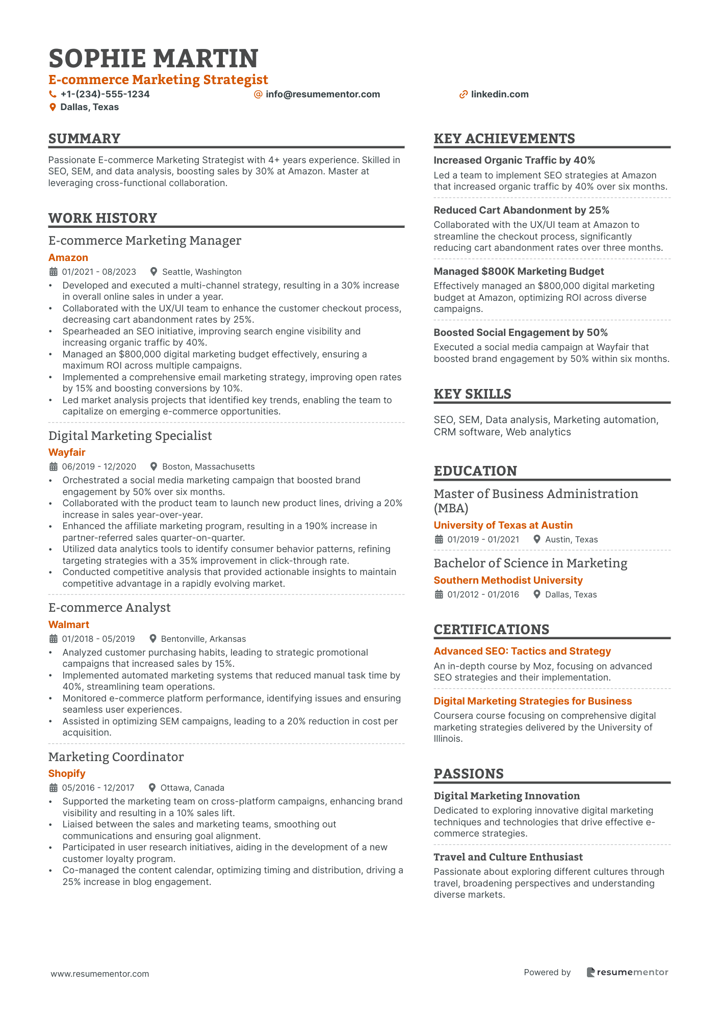 E commerce Marketing Strategist