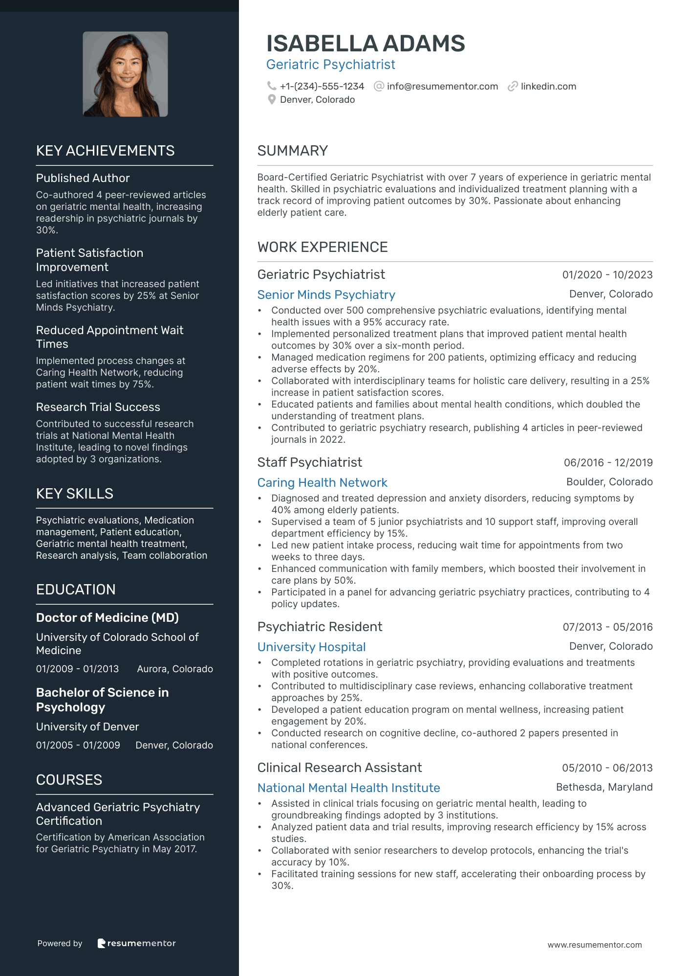 Geriatric Psychiatrist