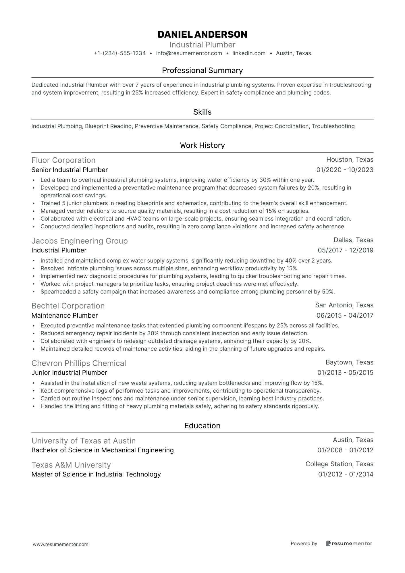 Industrial Plumber