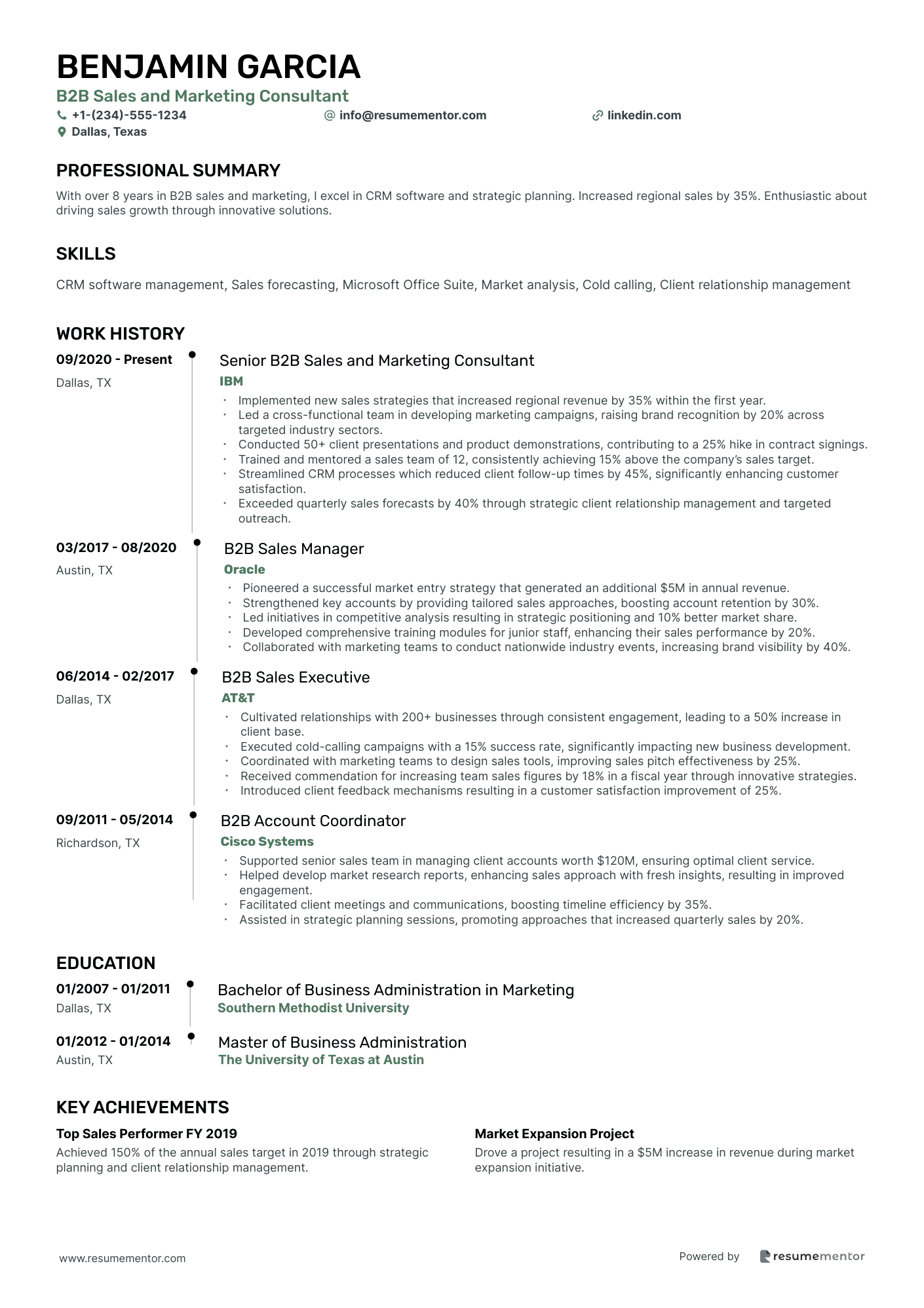 B2B Sales and Marketing Consultant