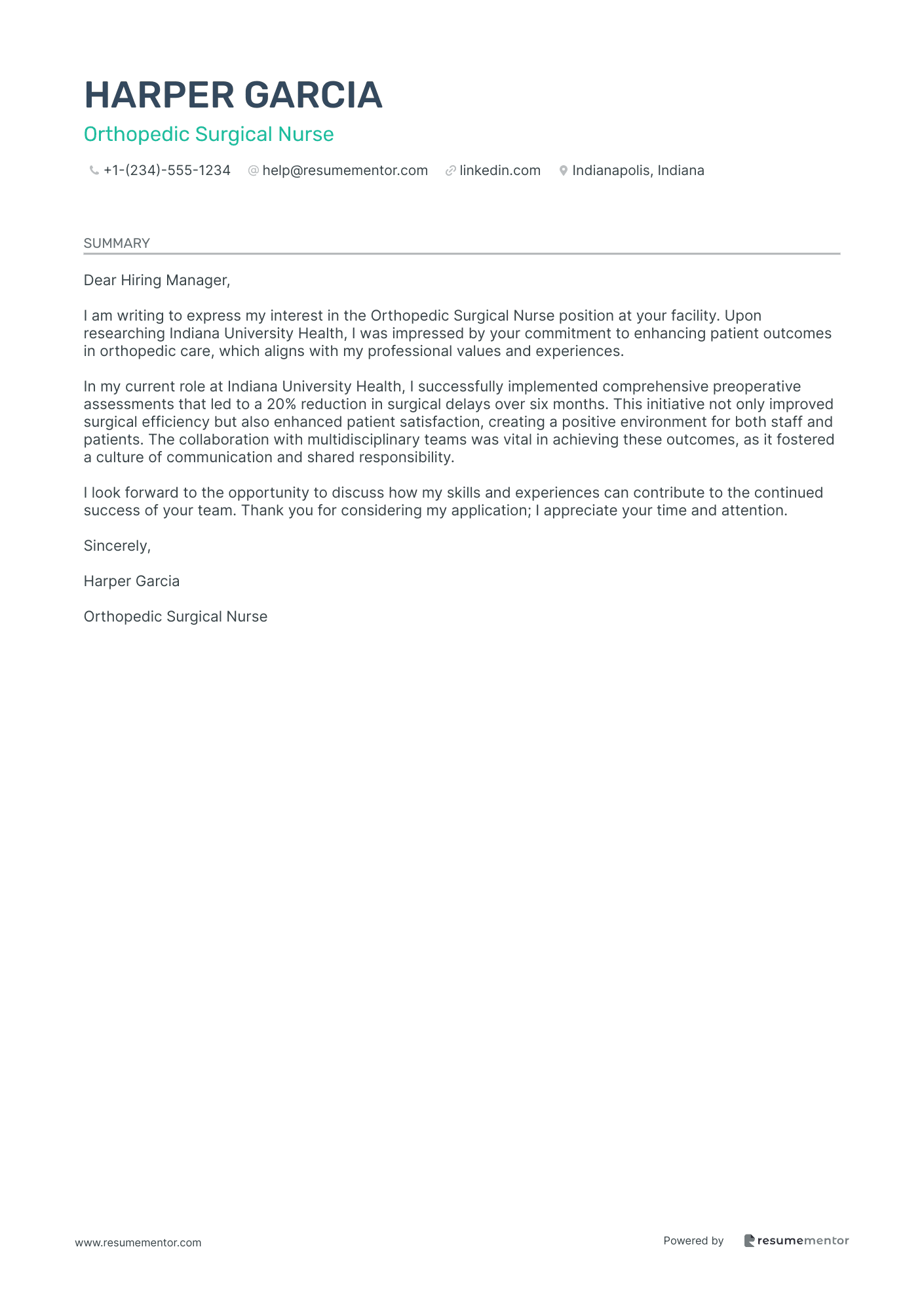 Orthopedic Surgical Nurse